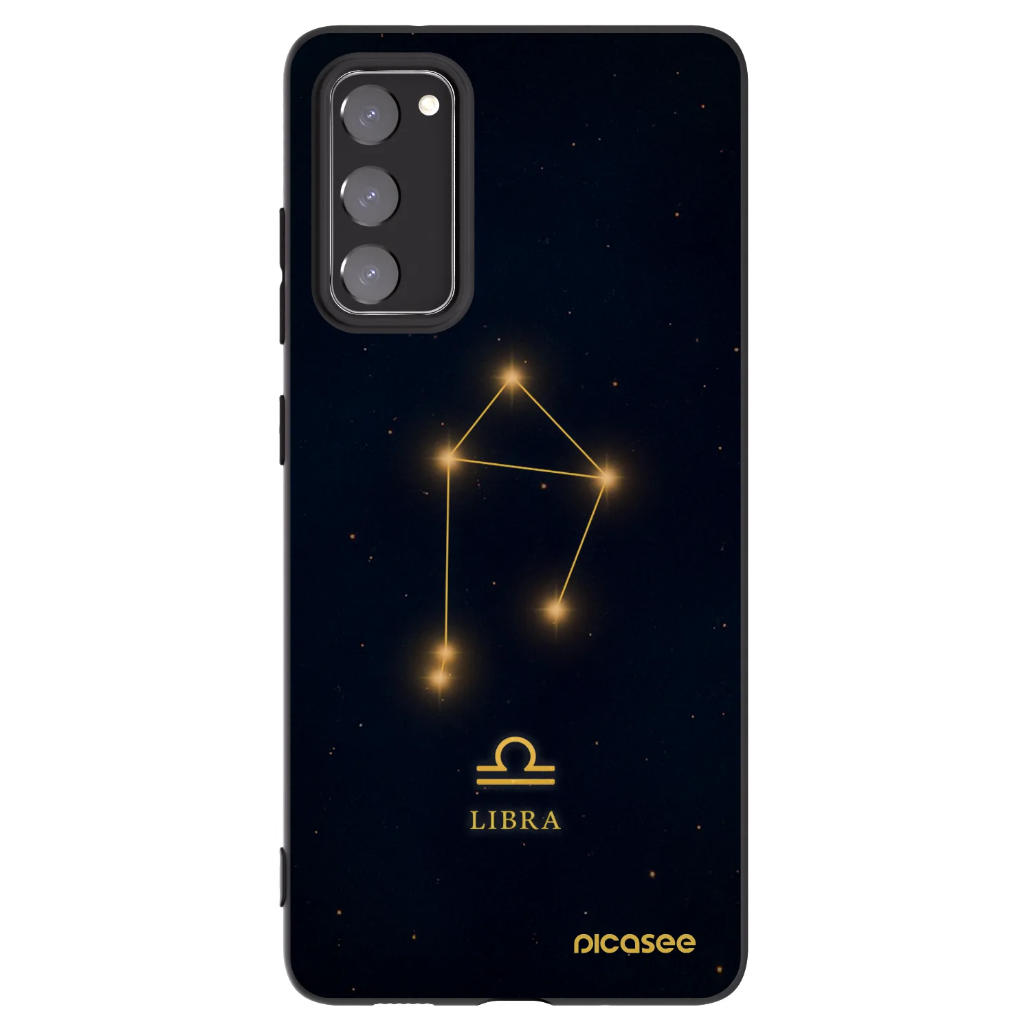 Picasee silikonowe czarne etui na Samsung Galaxy S20 FE - LIBRA