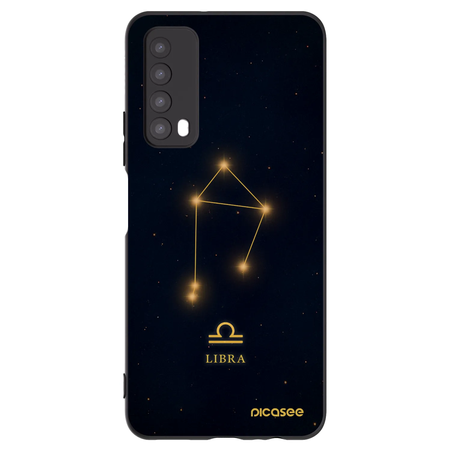 Picasee silikonowe czarne etui na Huawei P Smart 2021 - LIBRA