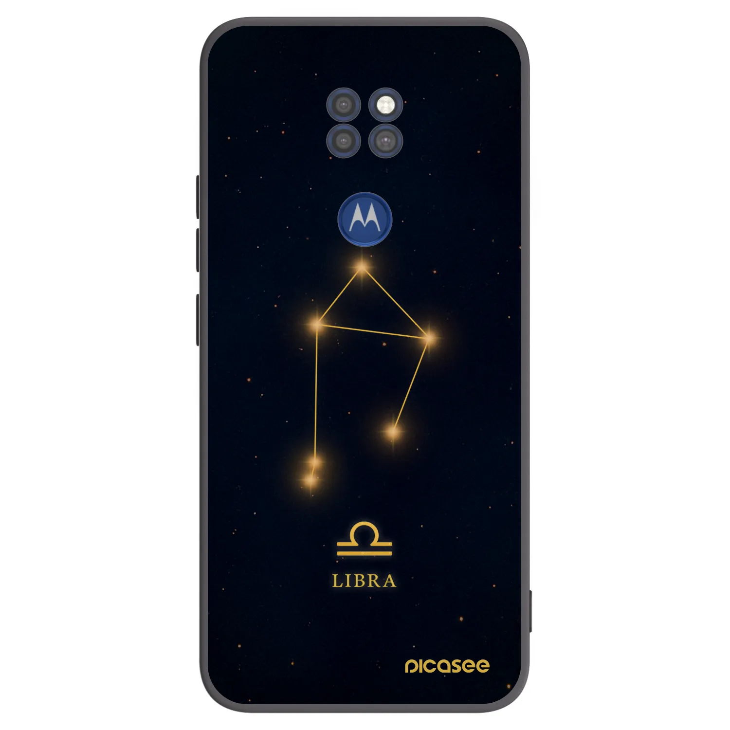 Picasee silikonowe czarne etui na Motorola Moto G9 Play - LIBRA