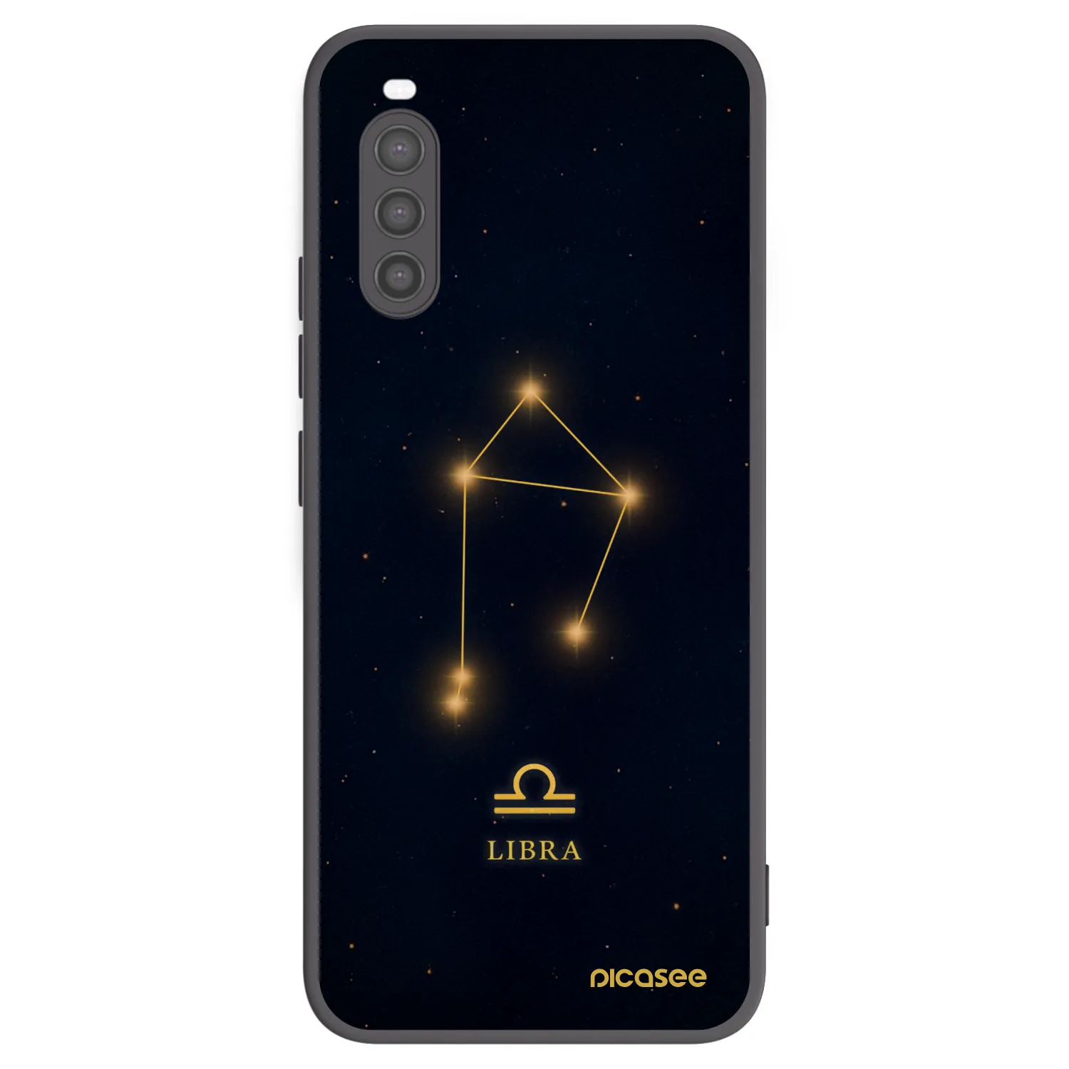 Picasee silikonowe czarne etui na Sony Xperia 10 II - LIBRA