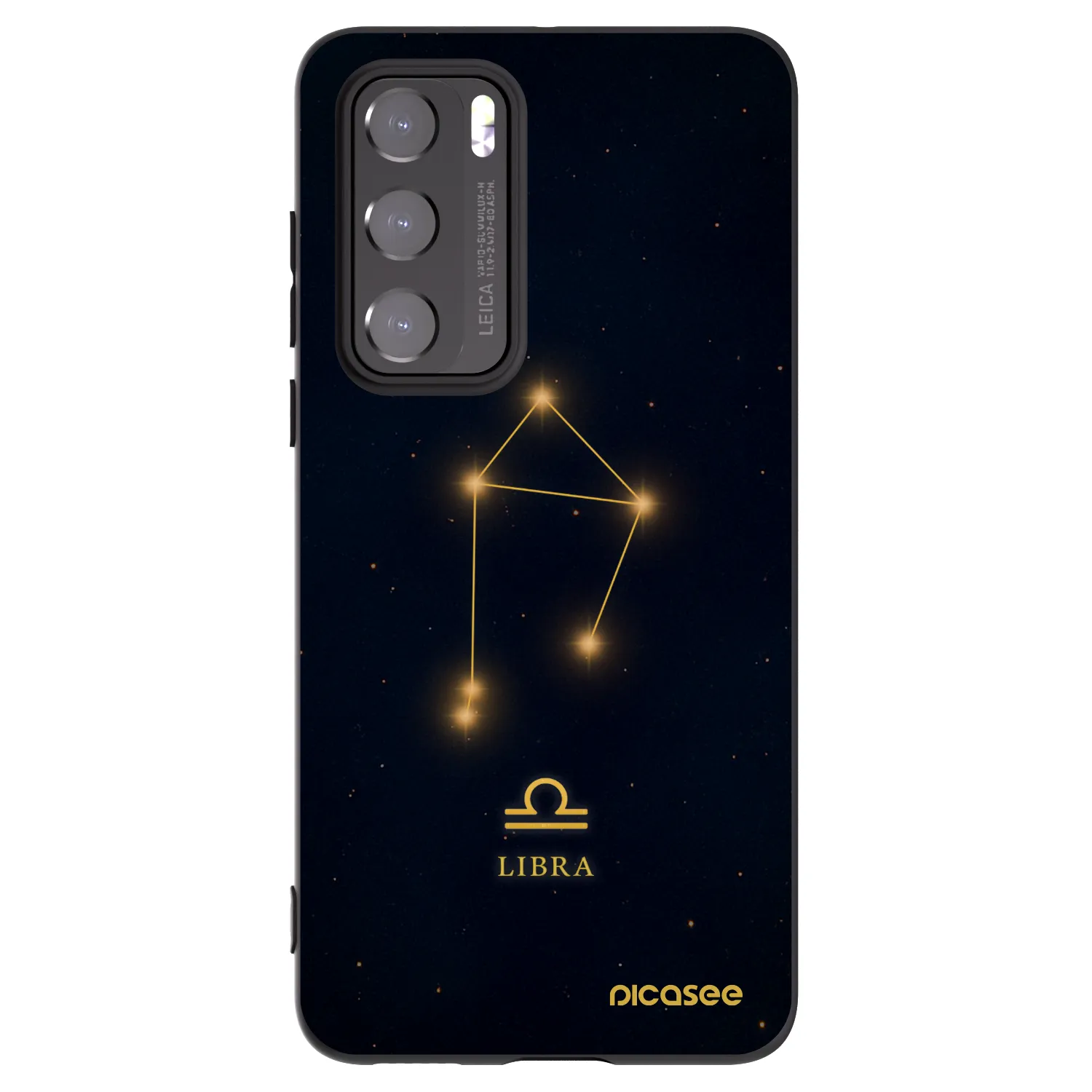 Picasee silikonowe czarne etui na Huawei P40 - LIBRA