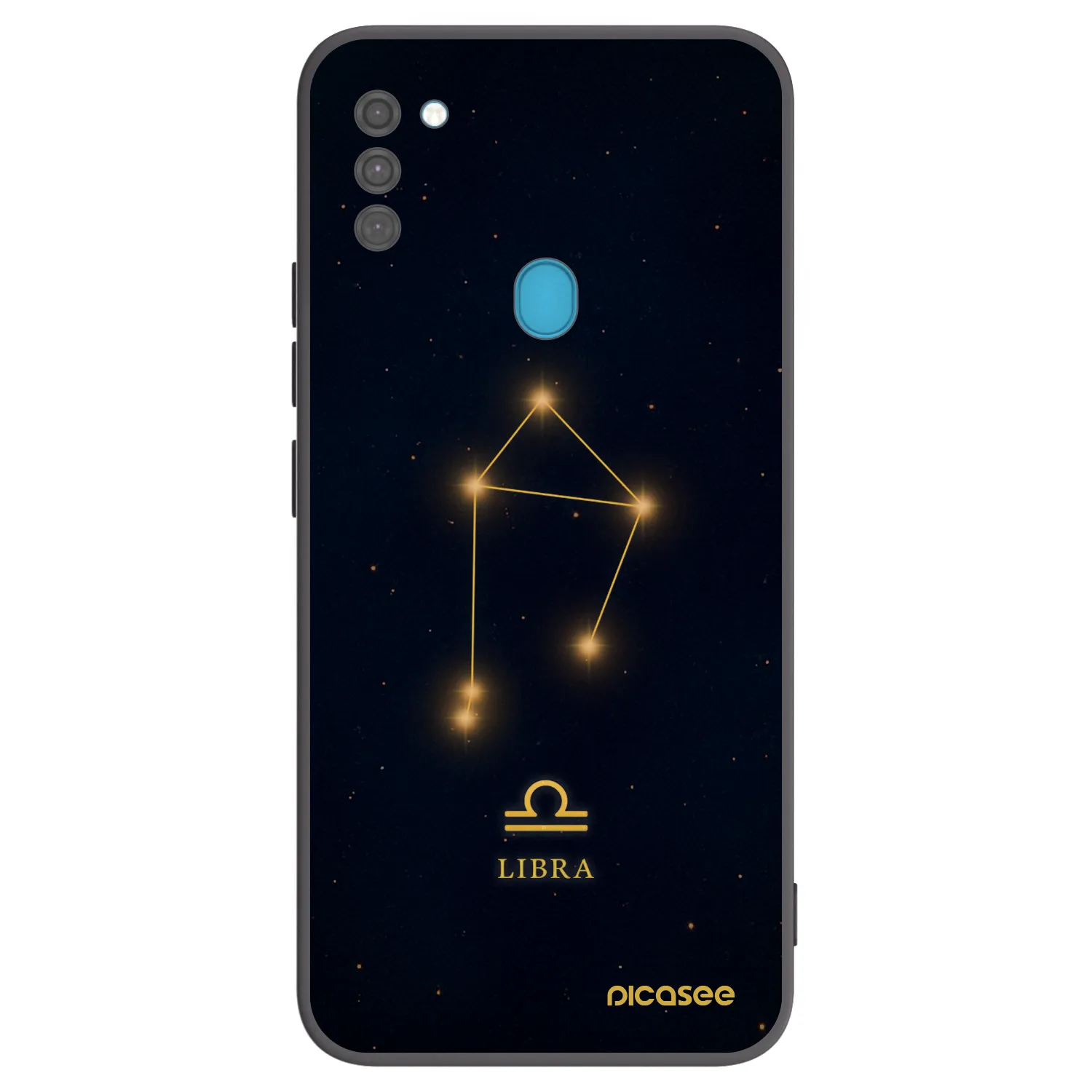 Picasee silikonowe czarne etui na Samsung Galaxy M11 - LIBRA