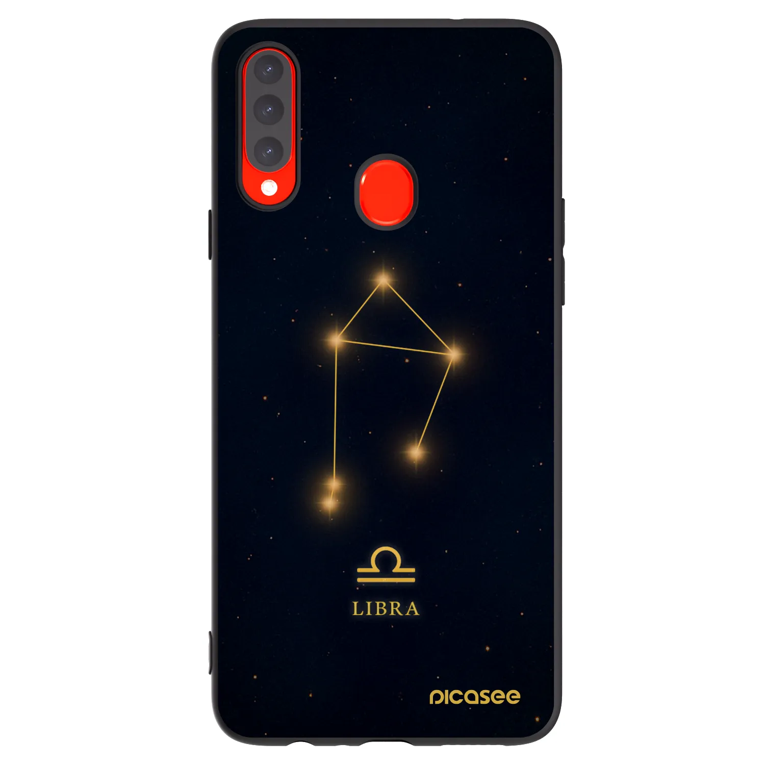 Picasee silikonowe czarne etui na Samsung Galaxy A20s - LIBRA
