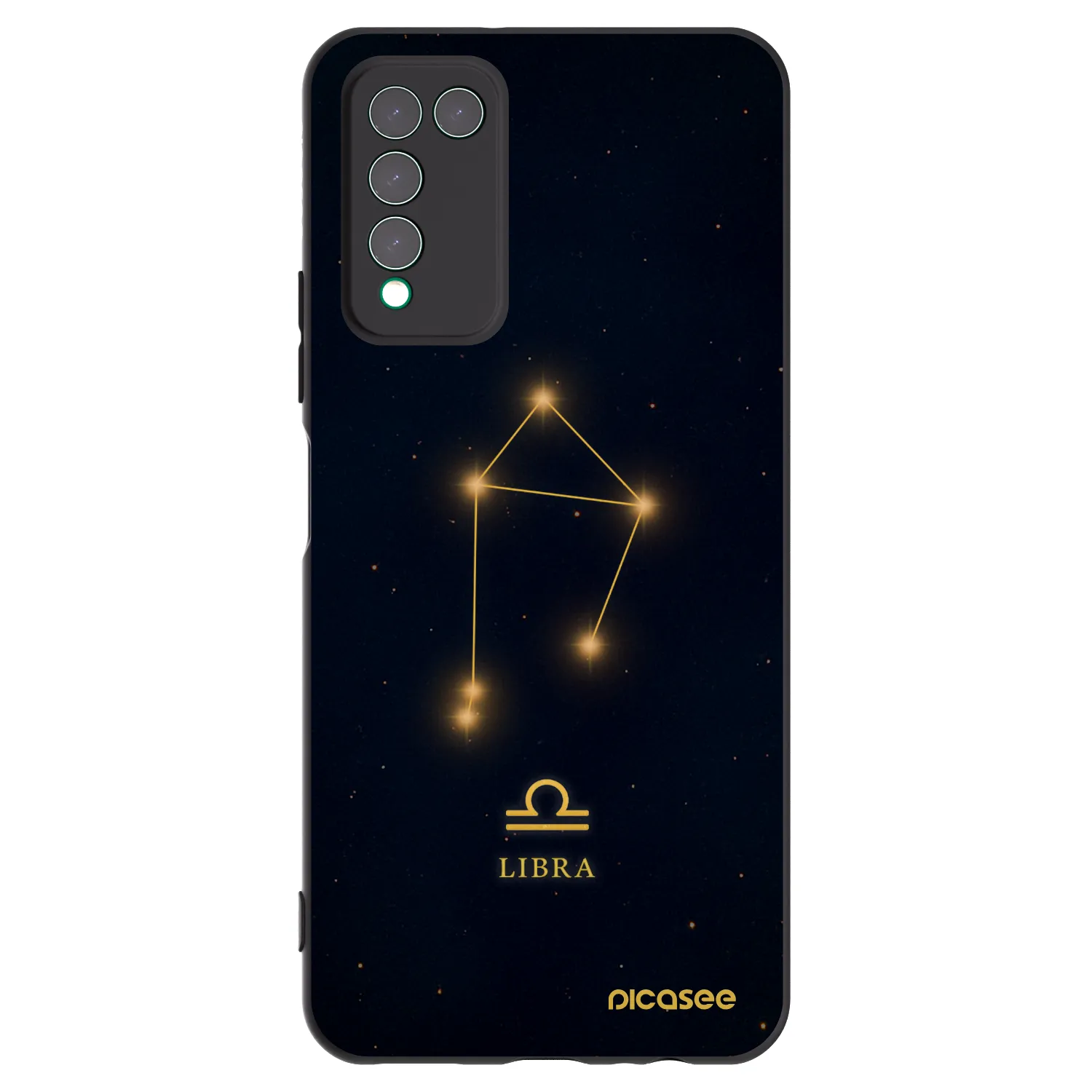 Picasee silikonowe czarne etui na Honor 10X Lite - LIBRA