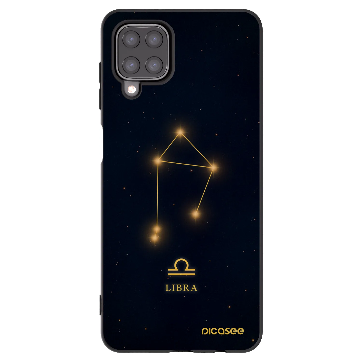 Picasee silikonowe czarne etui na Samsung Galaxy A12 A125F - LIBRA
