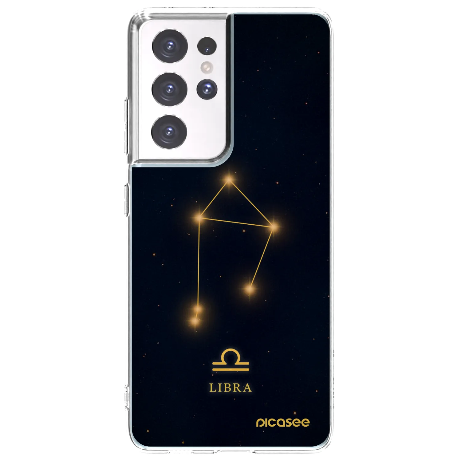 Picasee silikonowe przeźroczyste etui na Samsung Galaxy S21 Ultra 5G G998B - LIBRA