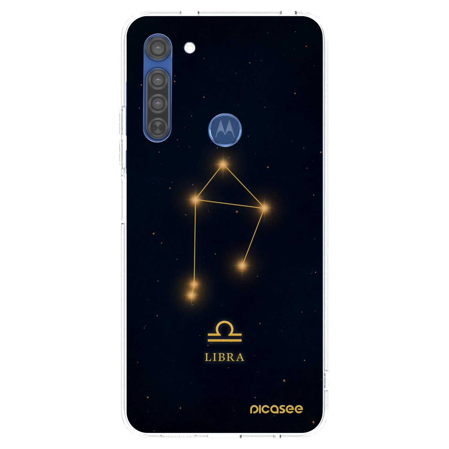 Picasee silikonowe przeźroczyste etui na Motorola Moto G8 - LIBRA