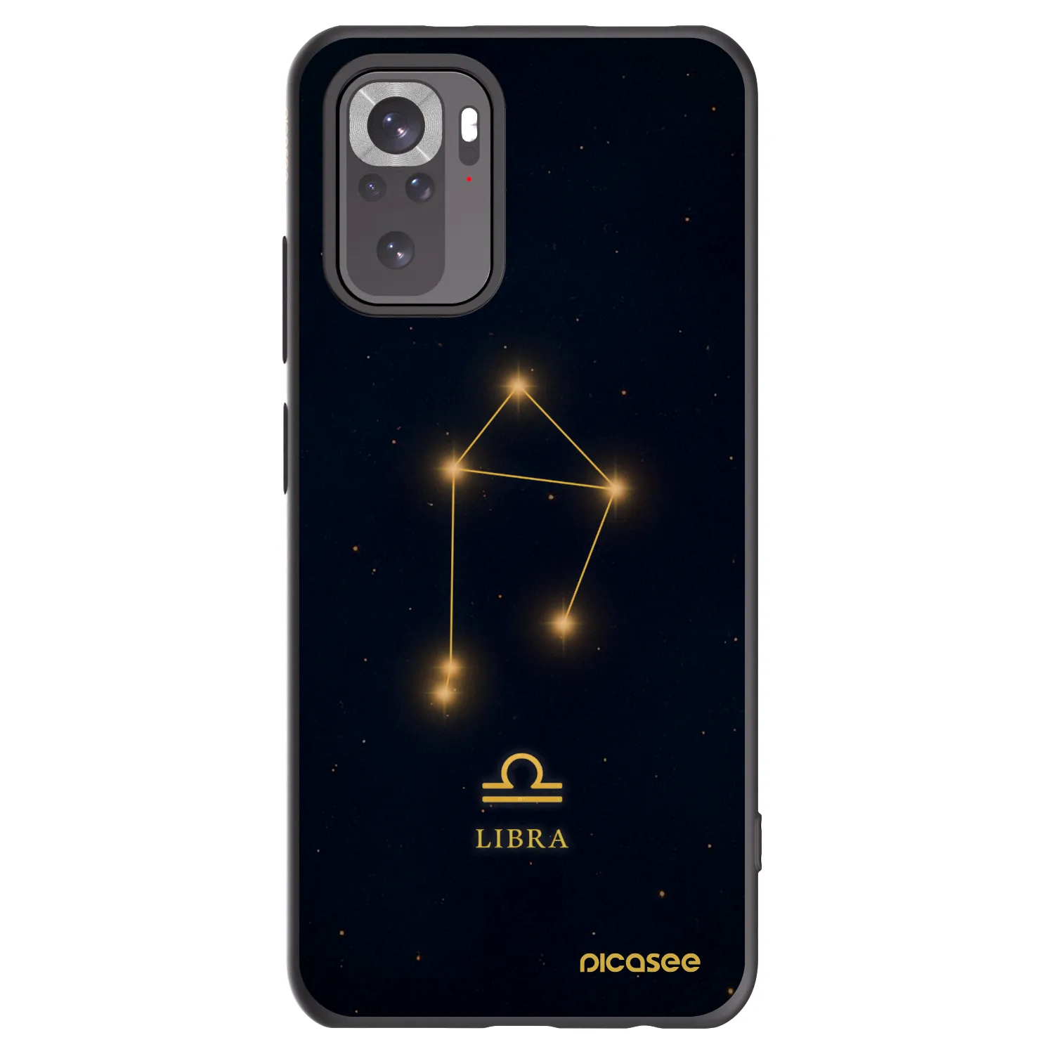 Picasee silikonowe czarne etui na Xiaomi Redmi Note 10S - LIBRA
