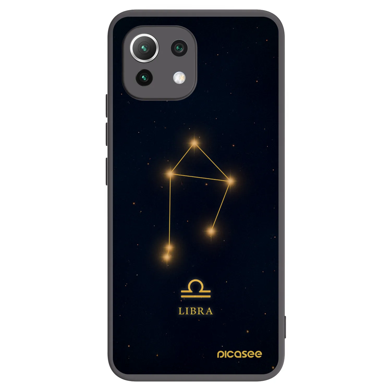 Picasee silikonowe czarne etui na Xiaomi Mi 11 Lite - LIBRA