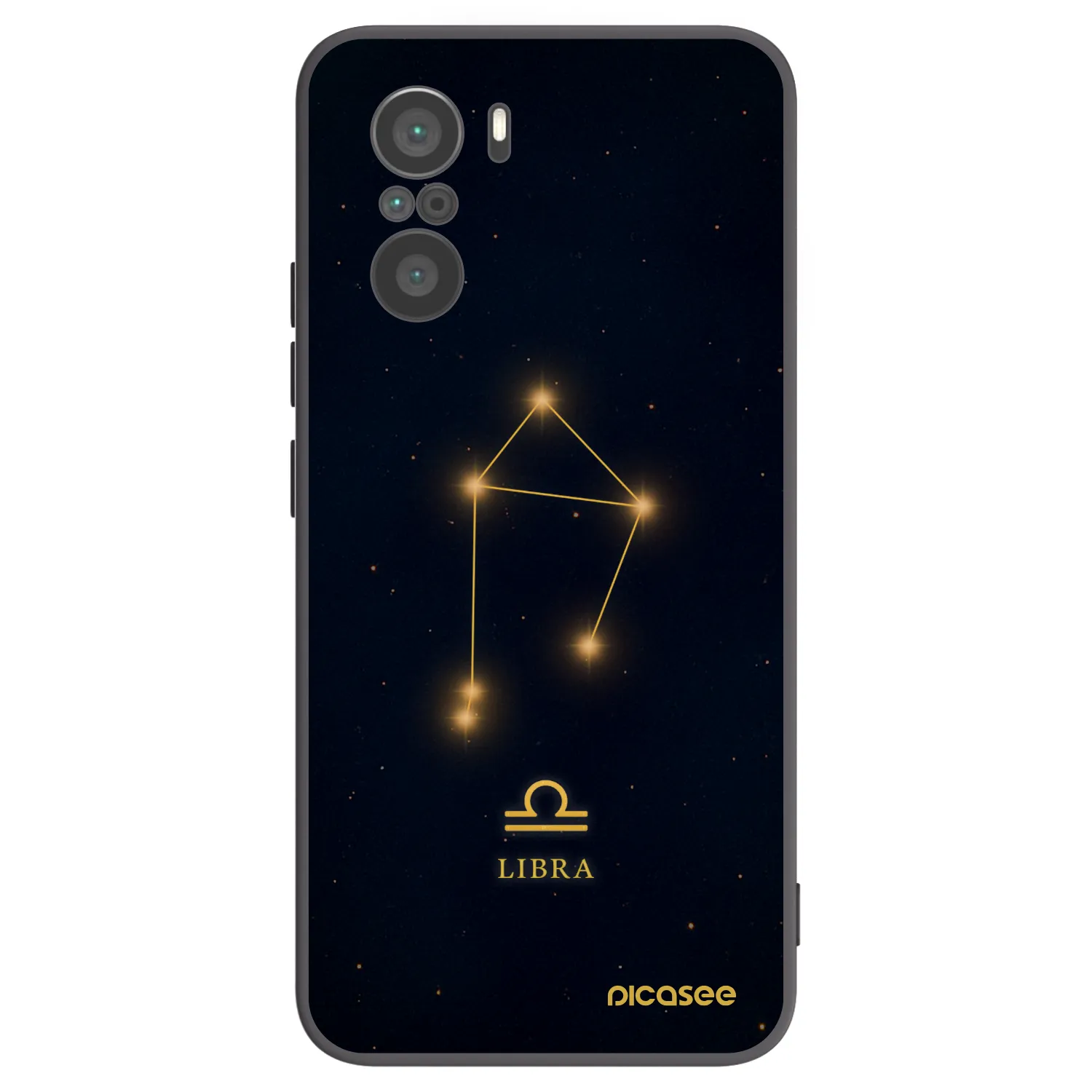 Picasee silikonowe czarne etui na Xiaomi Poco F3 - LIBRA