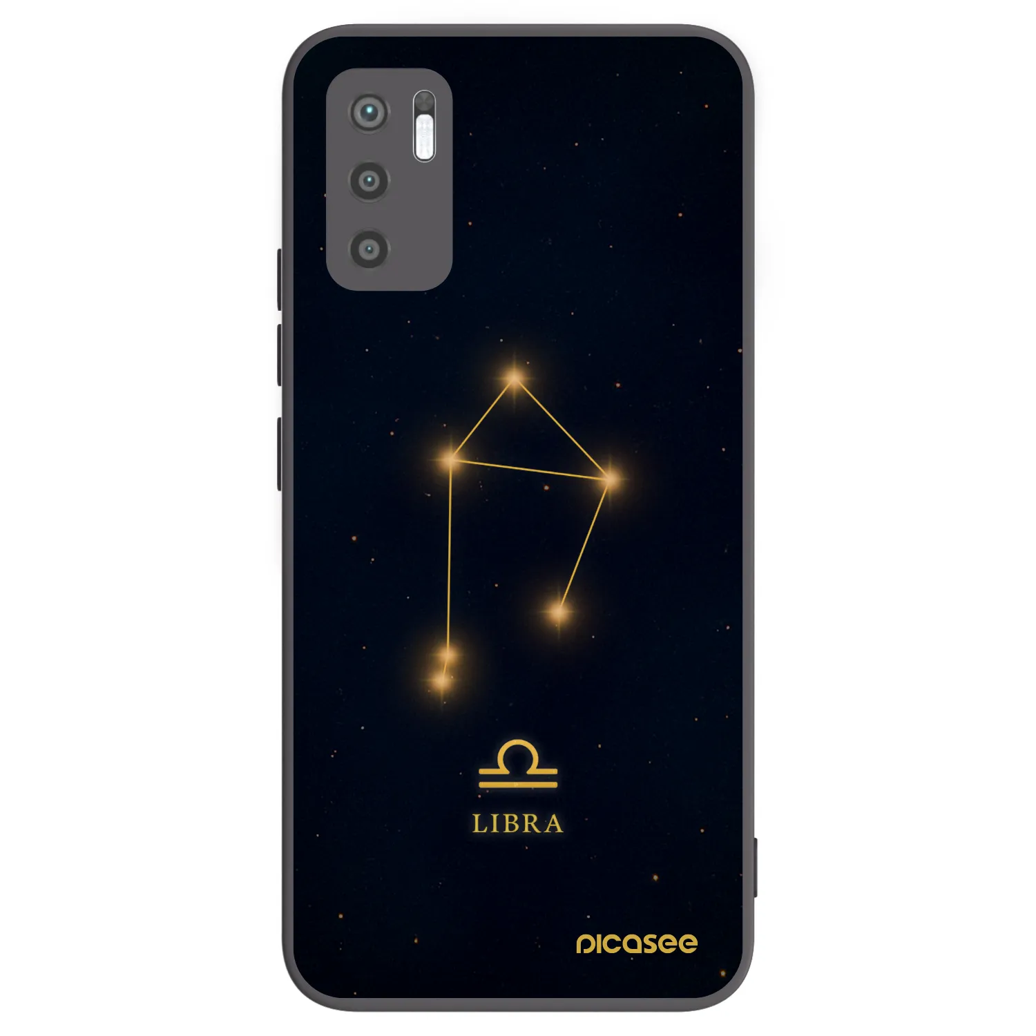 Picasee silikonowe czarne etui na Xiaomi Redmi Note 10 5G - LIBRA