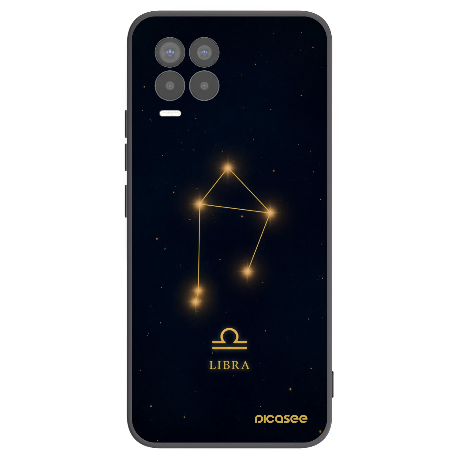 Picasee silikonowe czarne etui na Realme 8 Pro - LIBRA