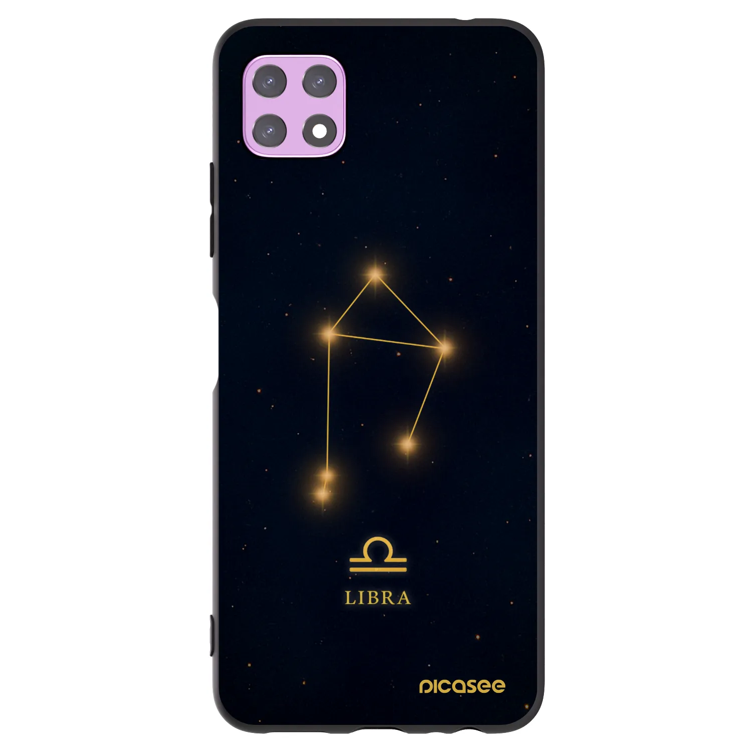 Picasee silikonowe czarne etui na Samsung Galaxy A22 A226B 5G - LIBRA