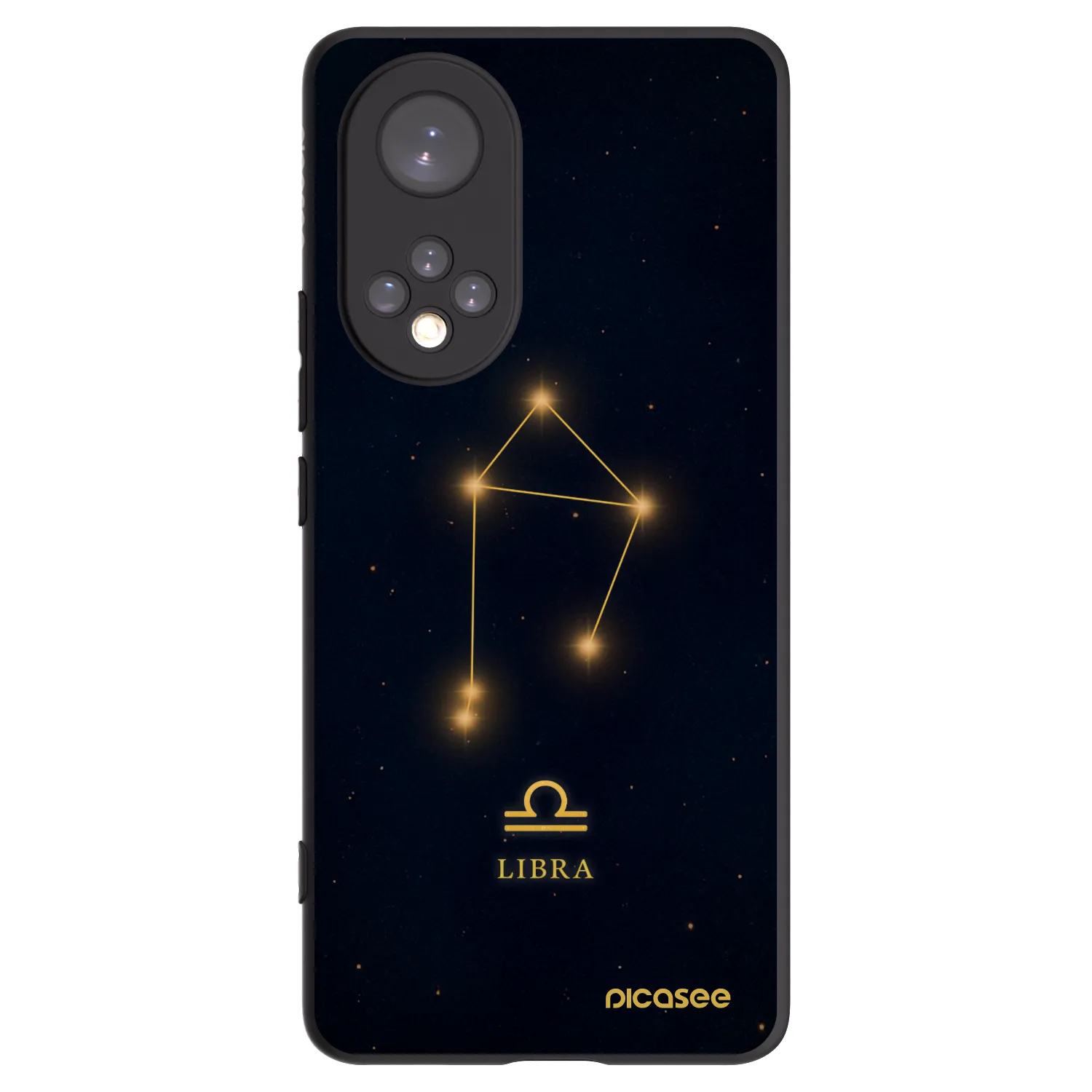 Picasee silikonowe czarne etui na Honor 50 5G - LIBRA