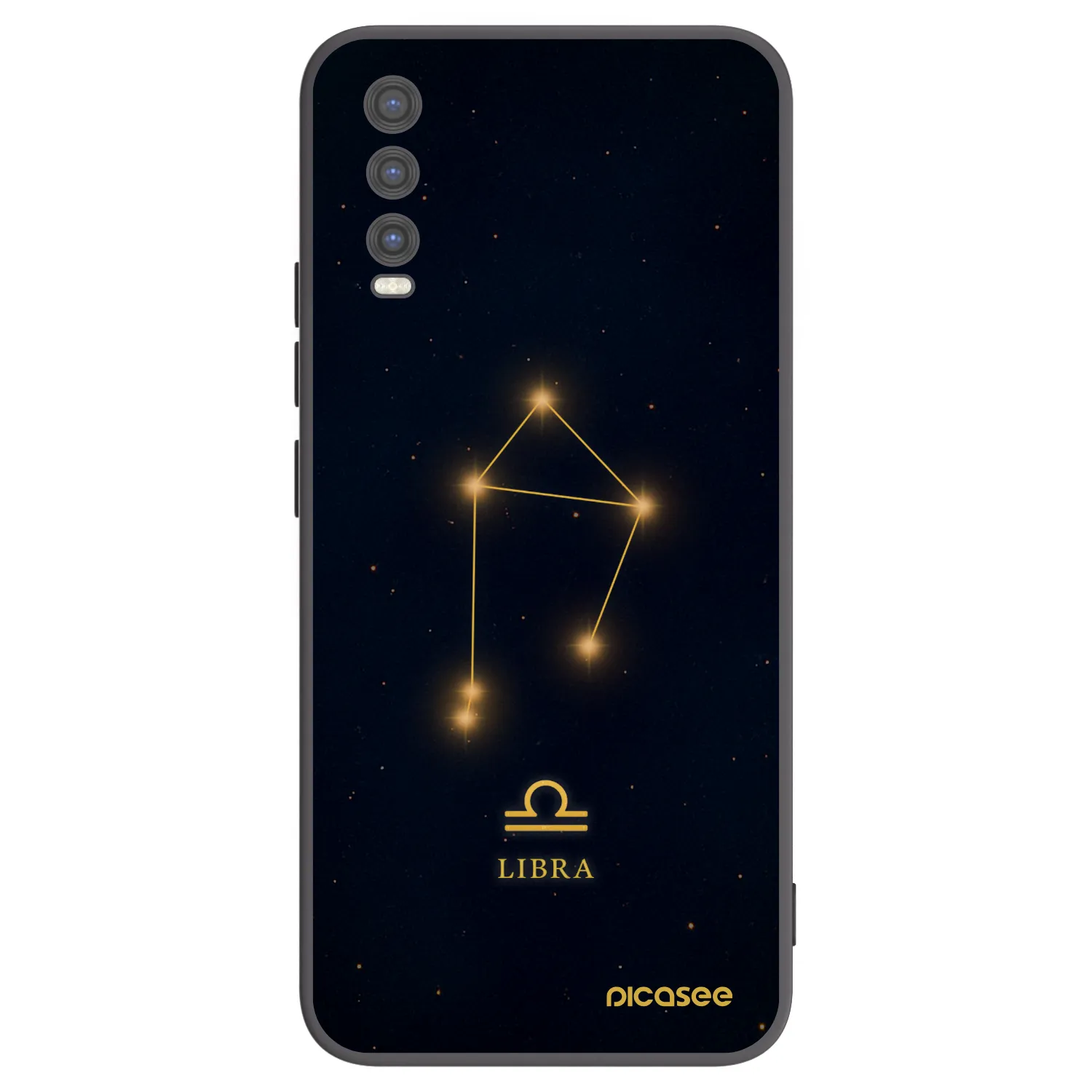 Picasee silikonowe czarne etui na Vivo Y20s - LIBRA