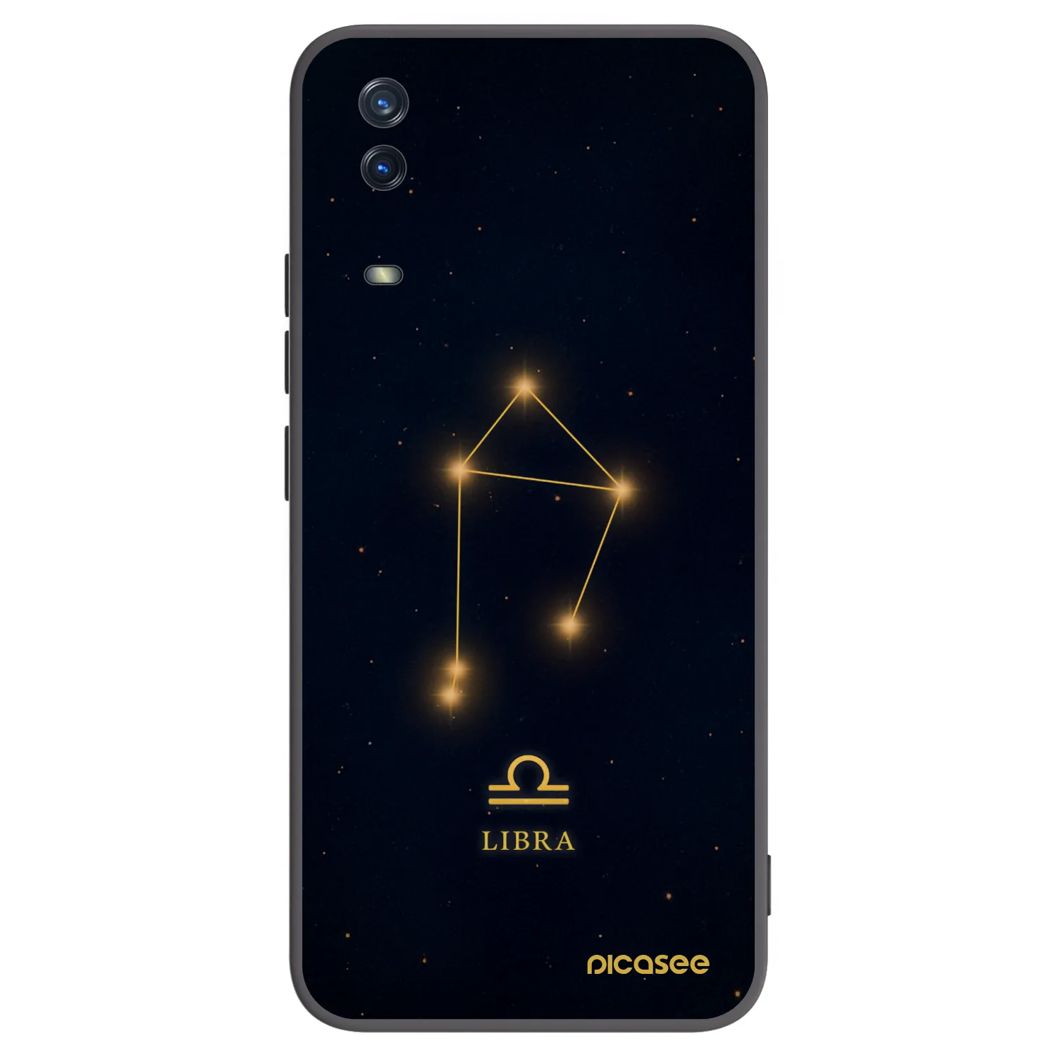 Picasee silikonowe czarne etui na Vivo Y11s - LIBRA