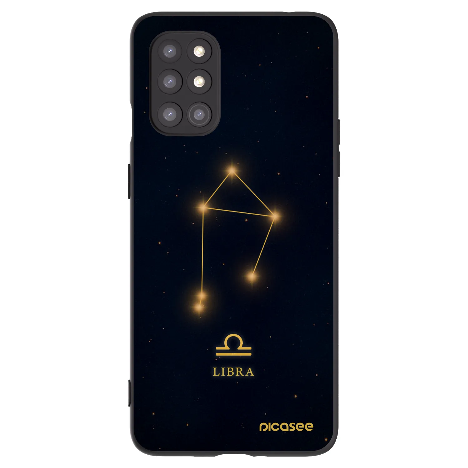 Picasee silikonowe czarne etui na OnePlus 8T - LIBRA