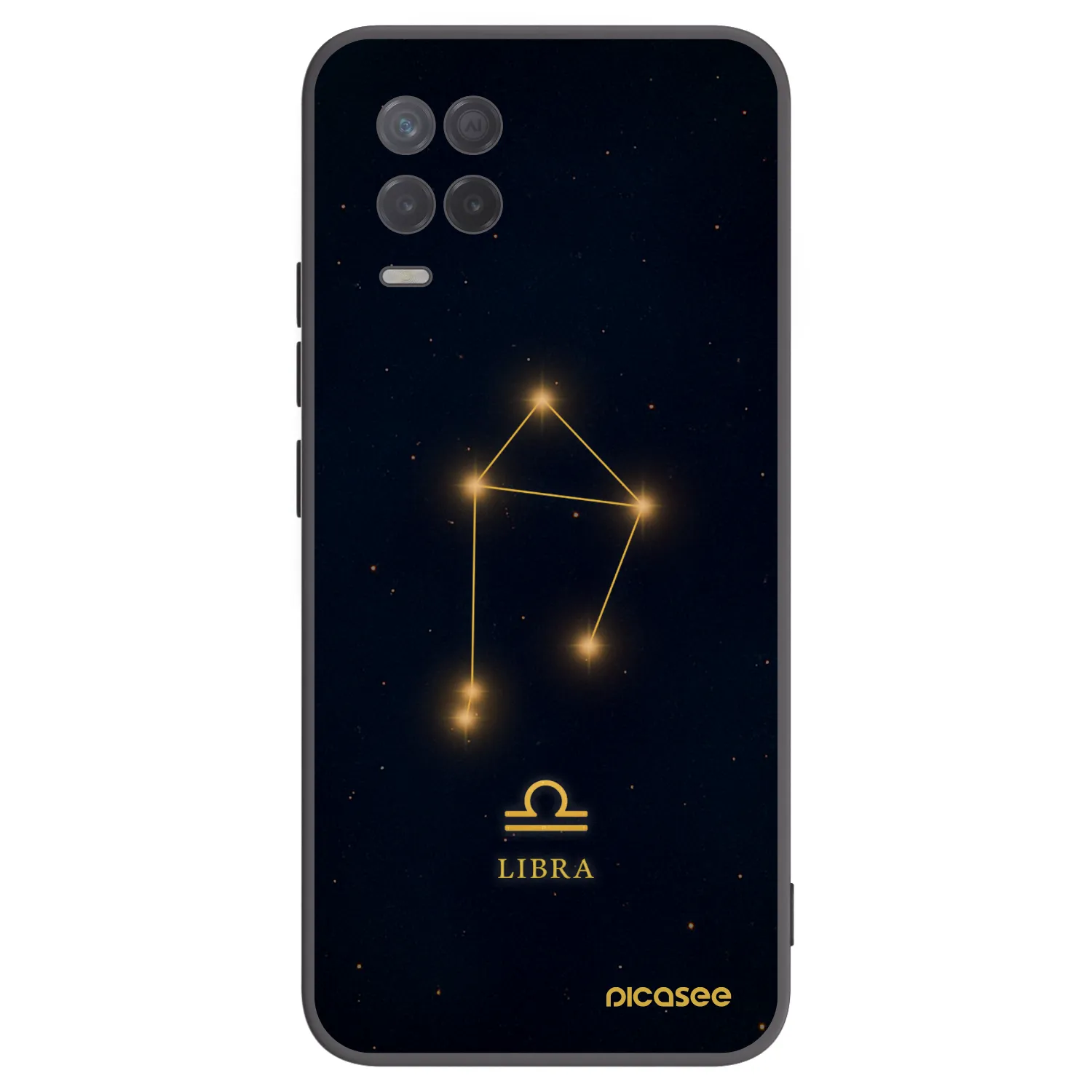 Picasee silikonowe czarne etui na Realme 8 5G - LIBRA