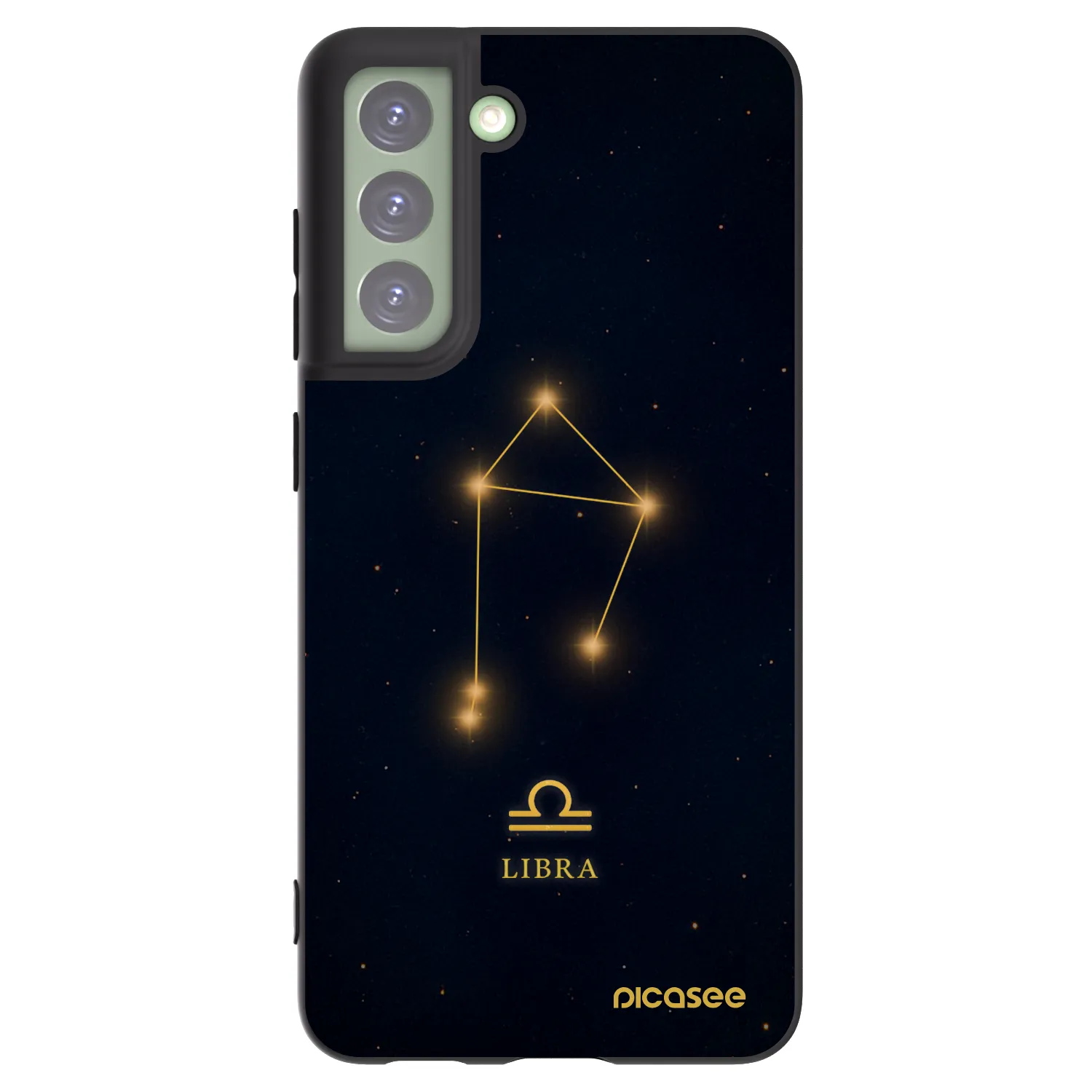 Picasee silikonowe czarne etui na Samsung Galaxy S21 FE 5G - LIBRA