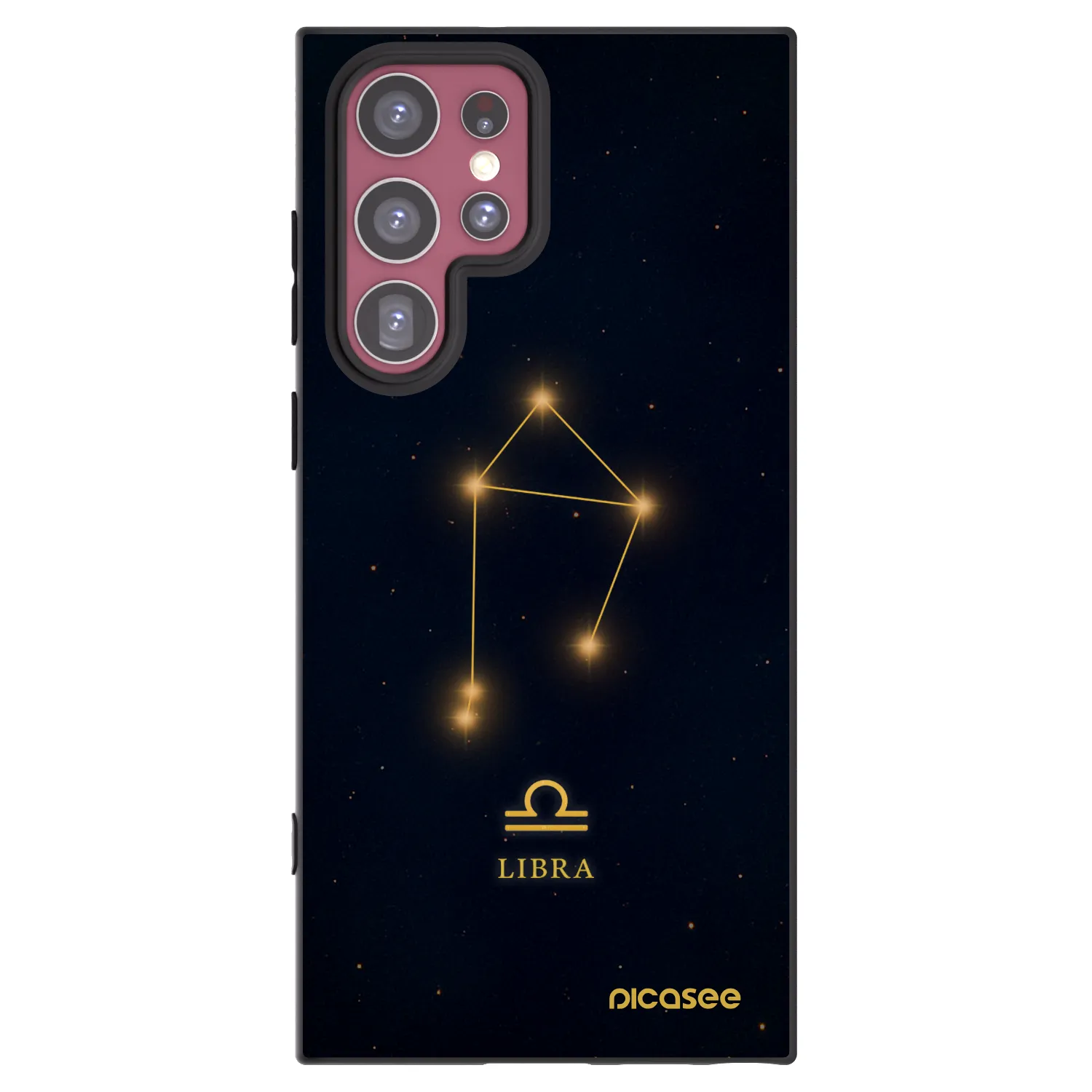 Picasee silikonowe czarne etui na Samsung Galaxy S22 Ultra 5G - LIBRA