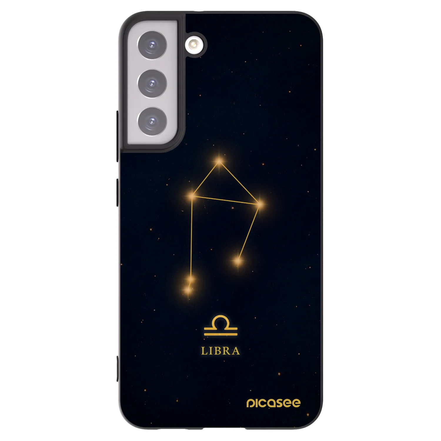 Picasee silikonowe czarne etui na Samsung Galaxy S22+ 5G - LIBRA