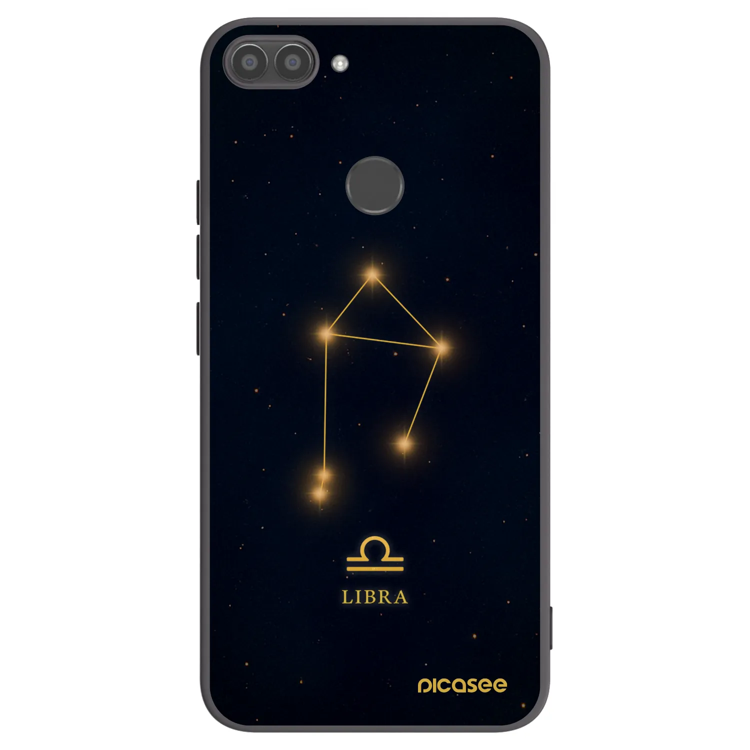 Picasee silikonowe czarne etui na Huawei P Smart - LIBRA