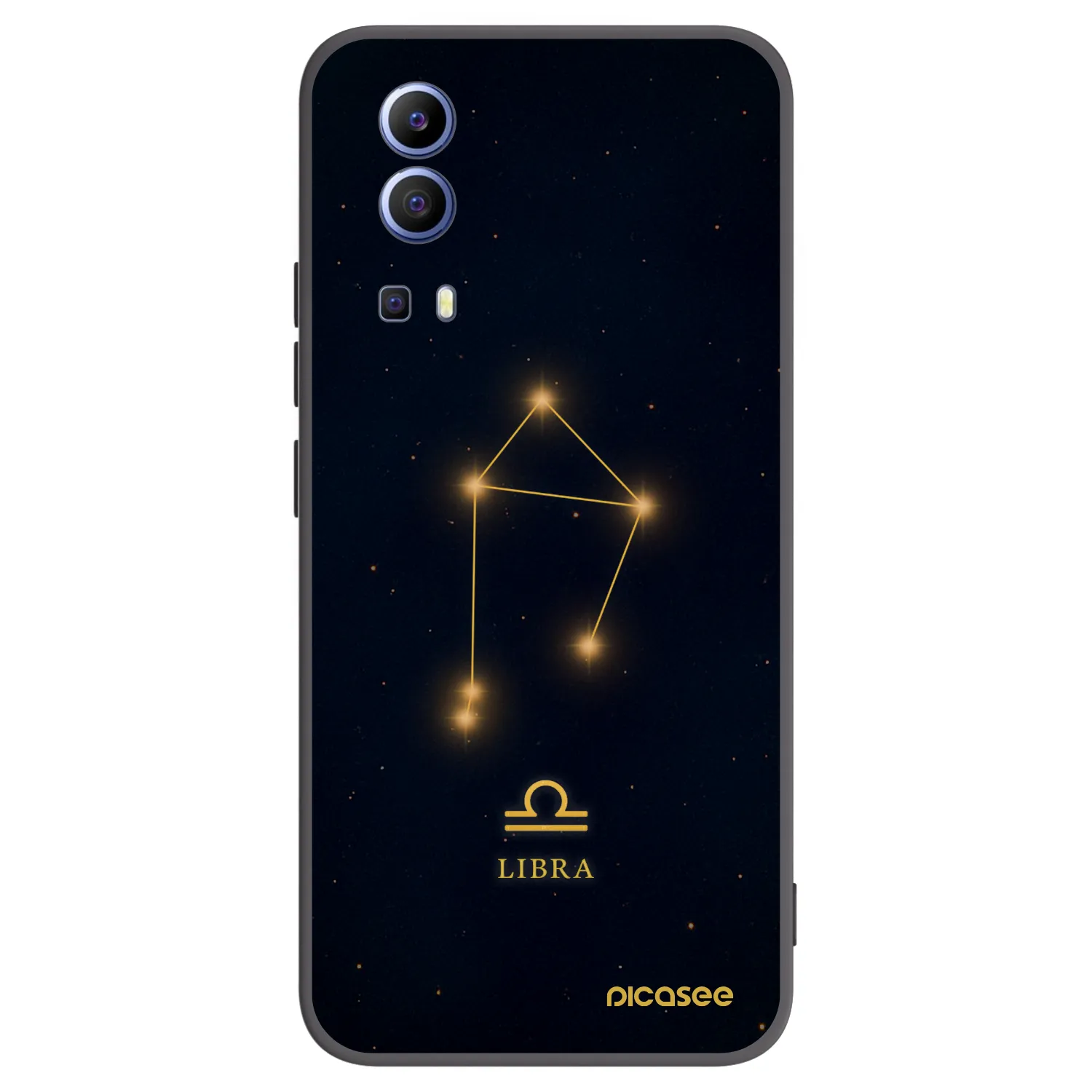 Picasee silikonowe czarne etui na Vivo Y52 5G - LIBRA