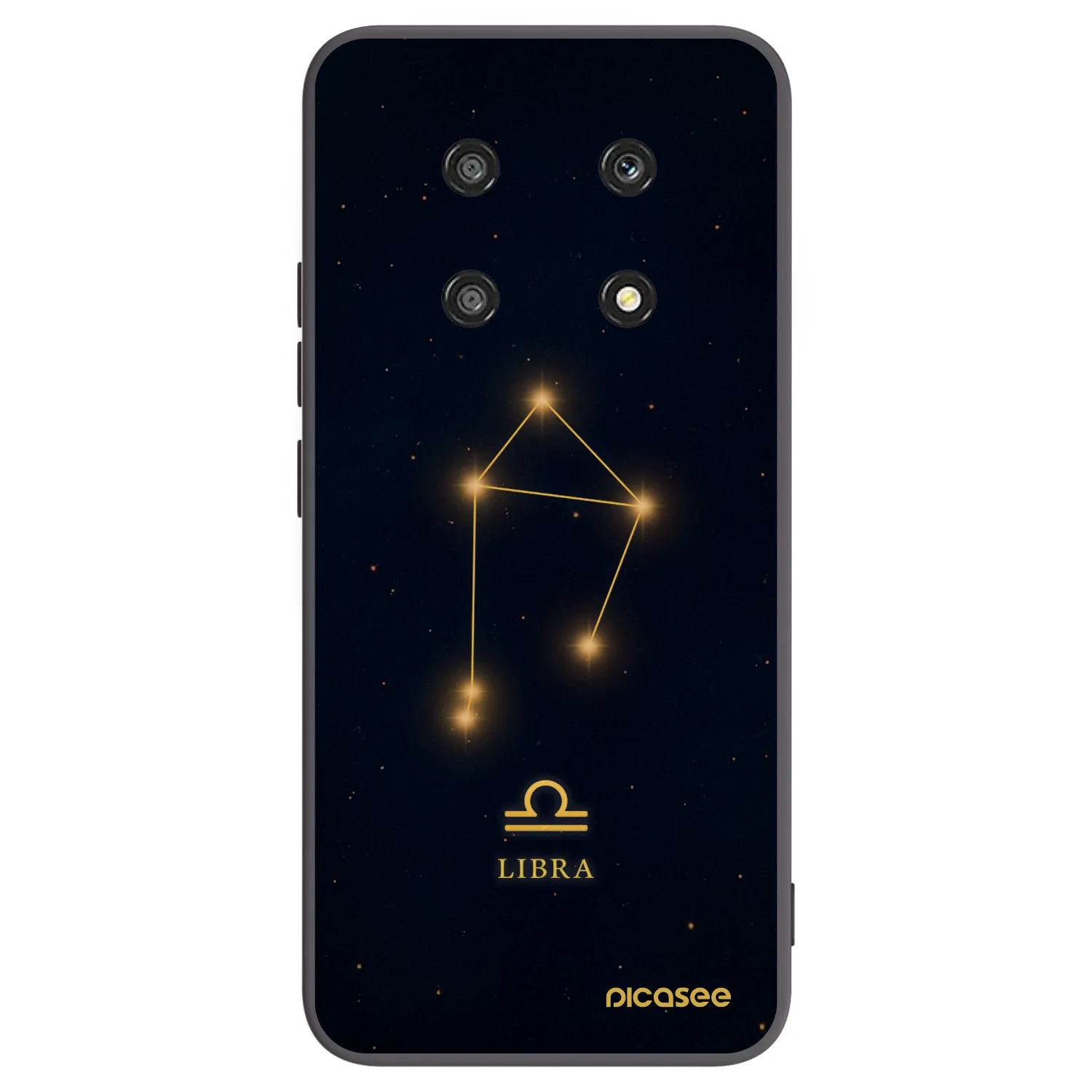 Picasee silikonowe czarne etui na Honor Magic4 Lite 5G - LIBRA