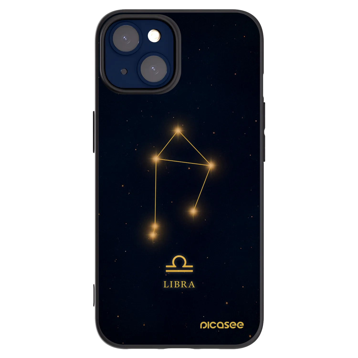 Picasee silikonowe czarne etui na Apple iPhone 14 - LIBRA