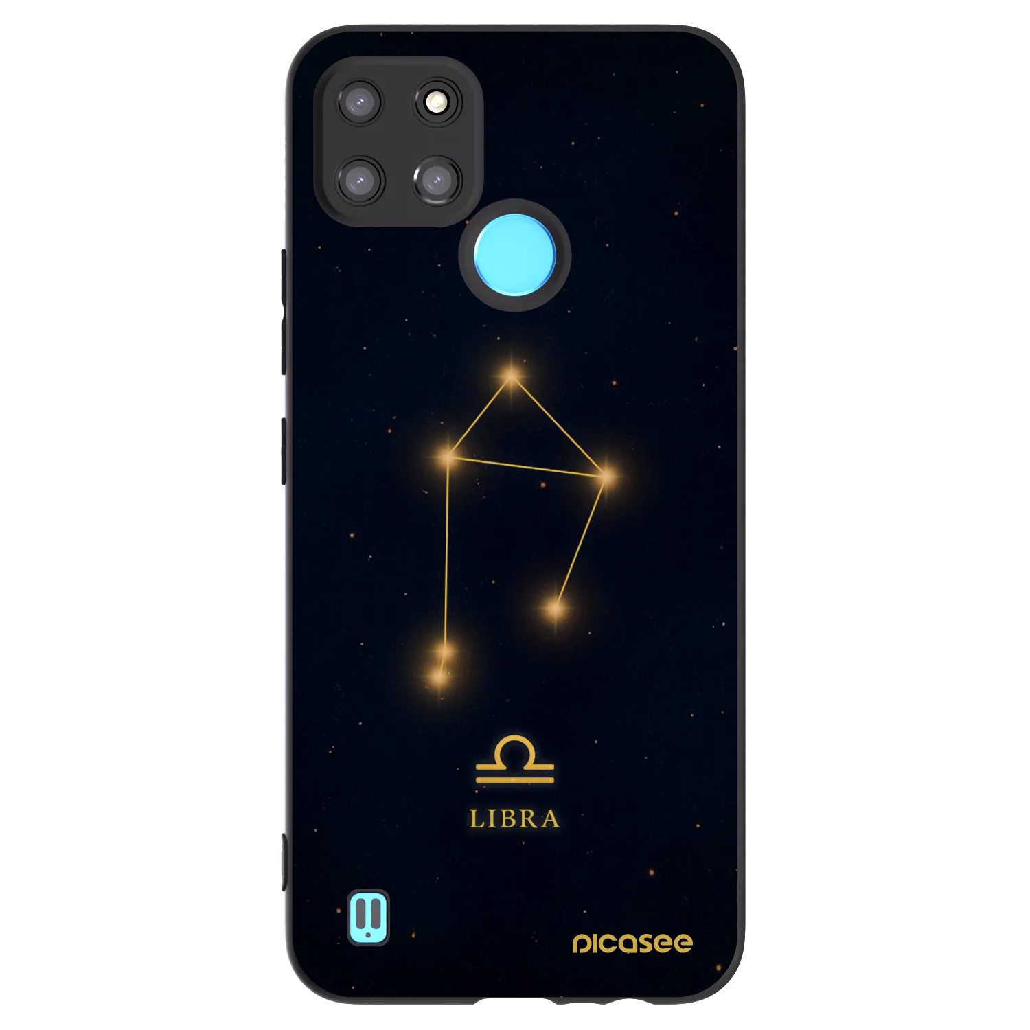 Picasee silikonowe czarne etui na Realme C21Y - LIBRA