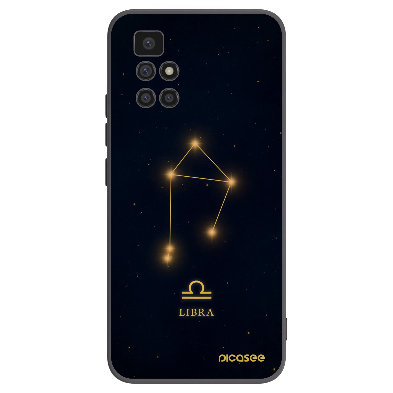 Picasee silikonowe czarne etui na Xiaomi Redmi 10 (2022) - LIBRA