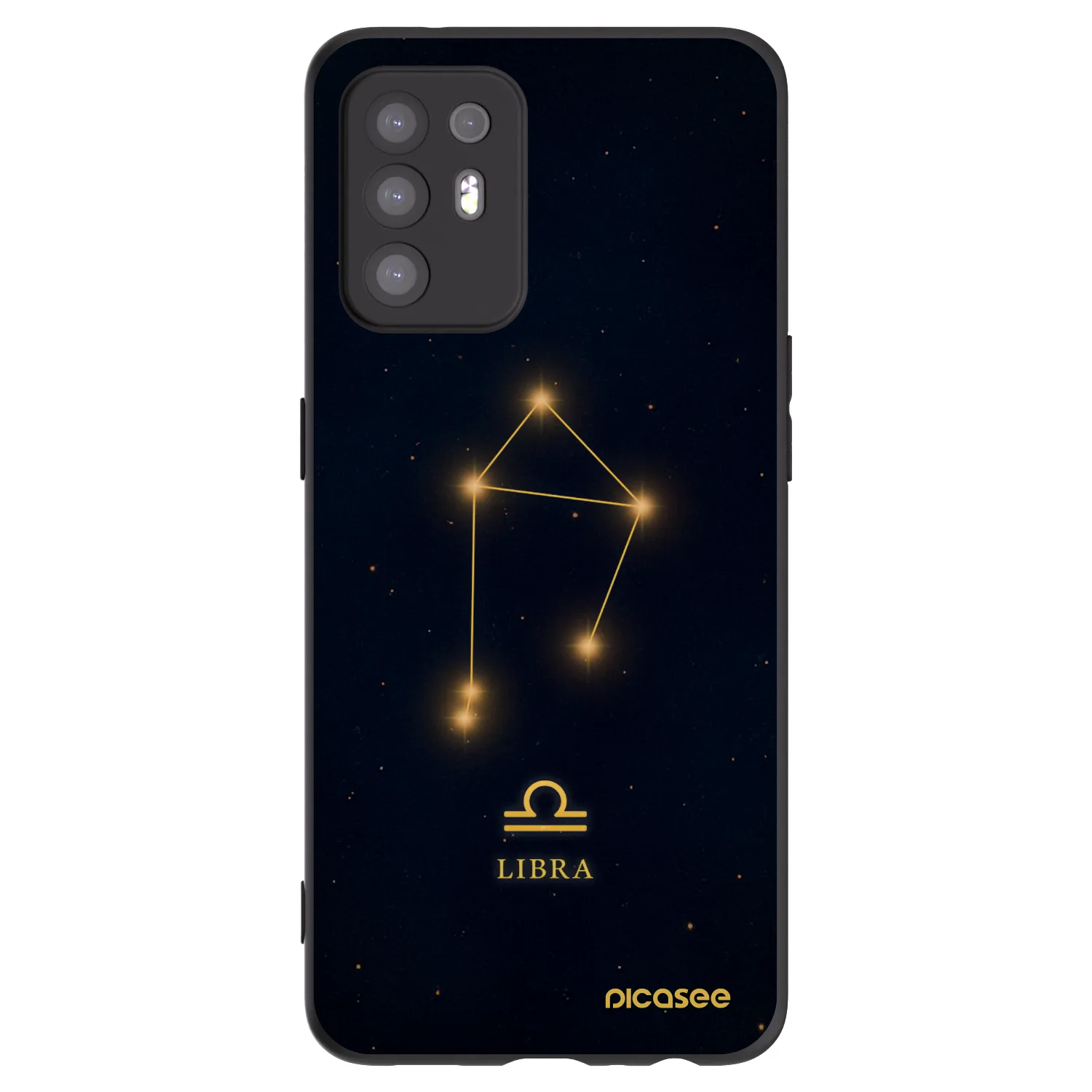 Picasee silikonowe czarne etui na OPPO A94 5G - LIBRA