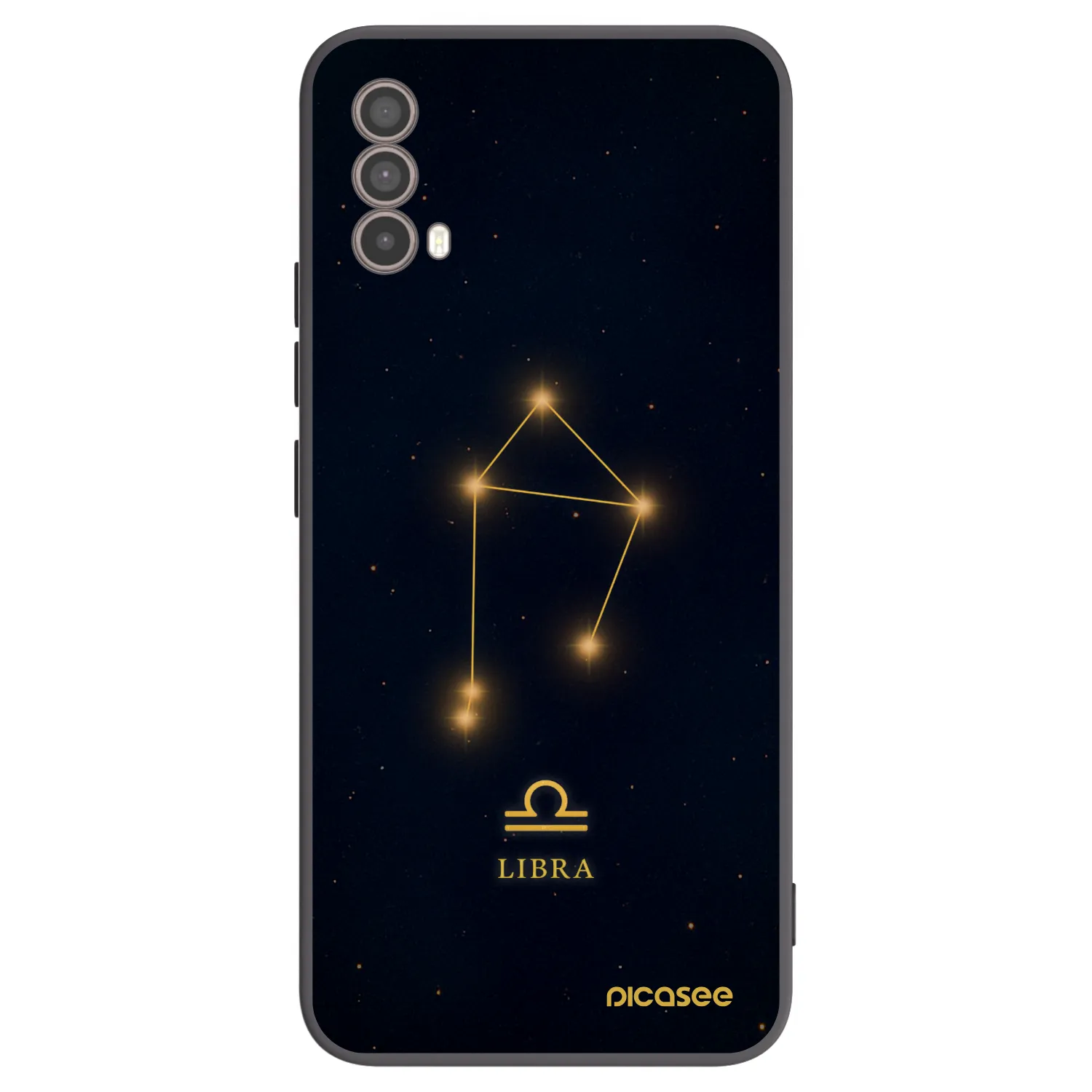 Picasee silikonowe czarne etui na Motorola Moto E40 - LIBRA