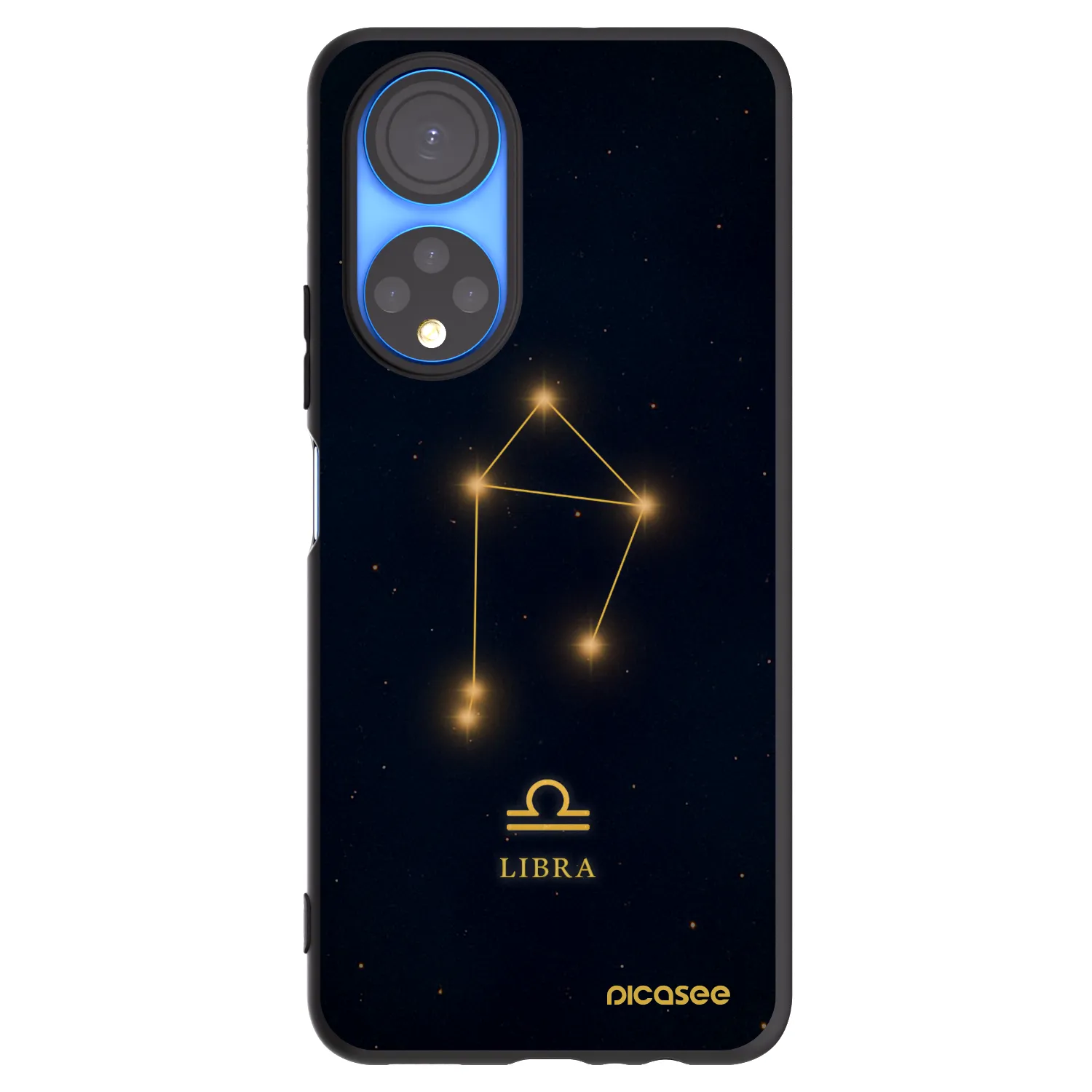 Picasee silikonowe czarne etui na Honor X7 - LIBRA