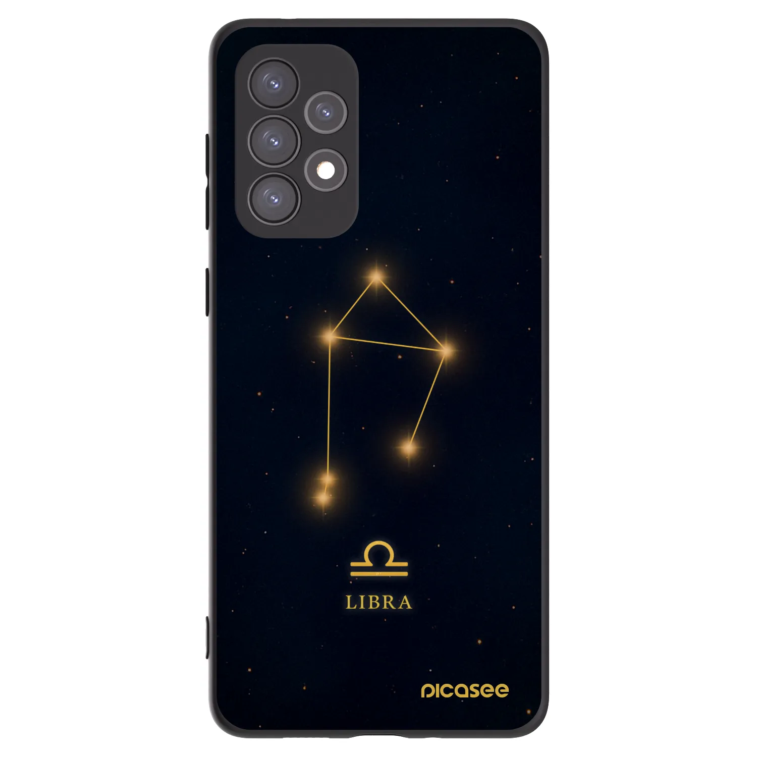 Picasee silikonowe czarne etui na Samsung Galaxy A73 5G - LIBRA