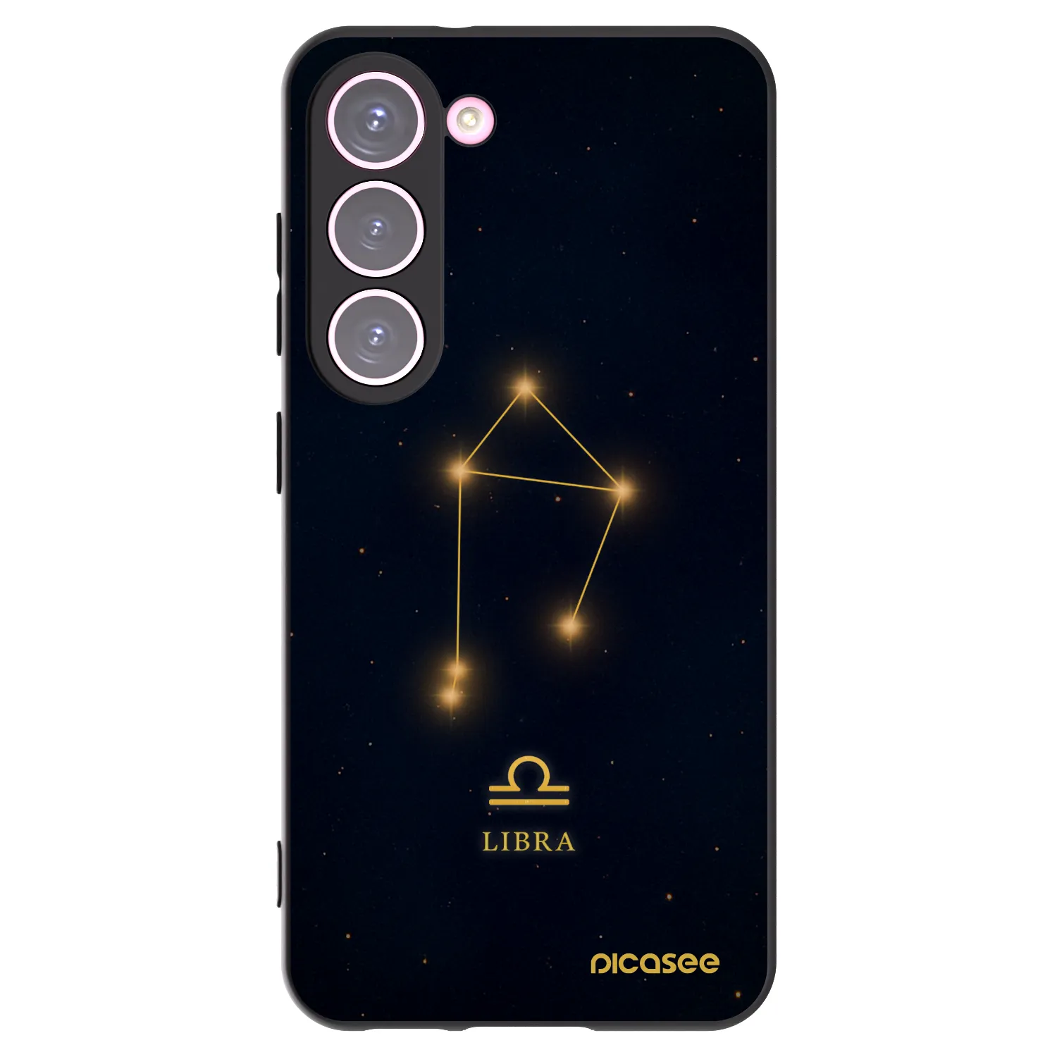 Picasee silikonowe czarne etui na Samsung Galaxy S23 5G - LIBRA