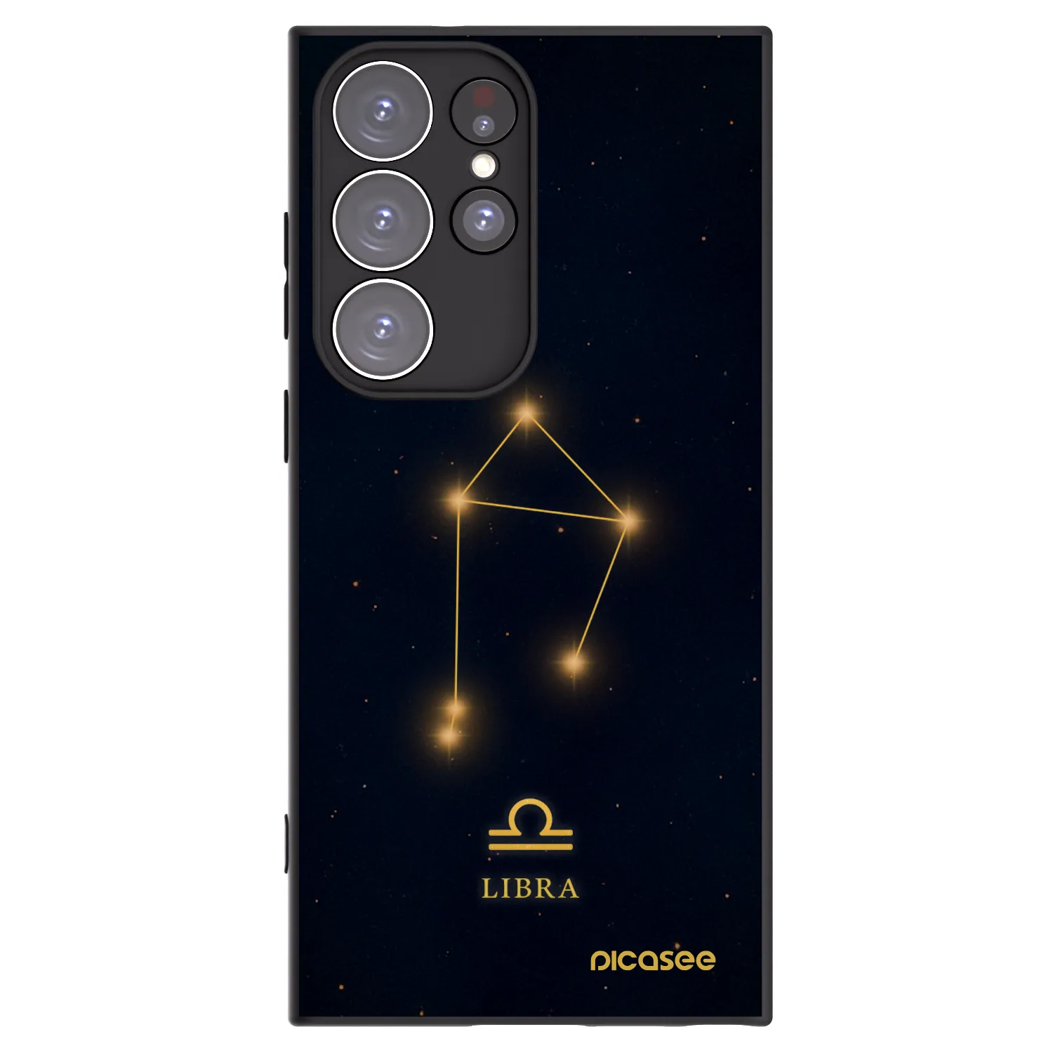Picasee silikonowe czarne etui na Samsung Galaxy S23 Ultra 5G - LIBRA