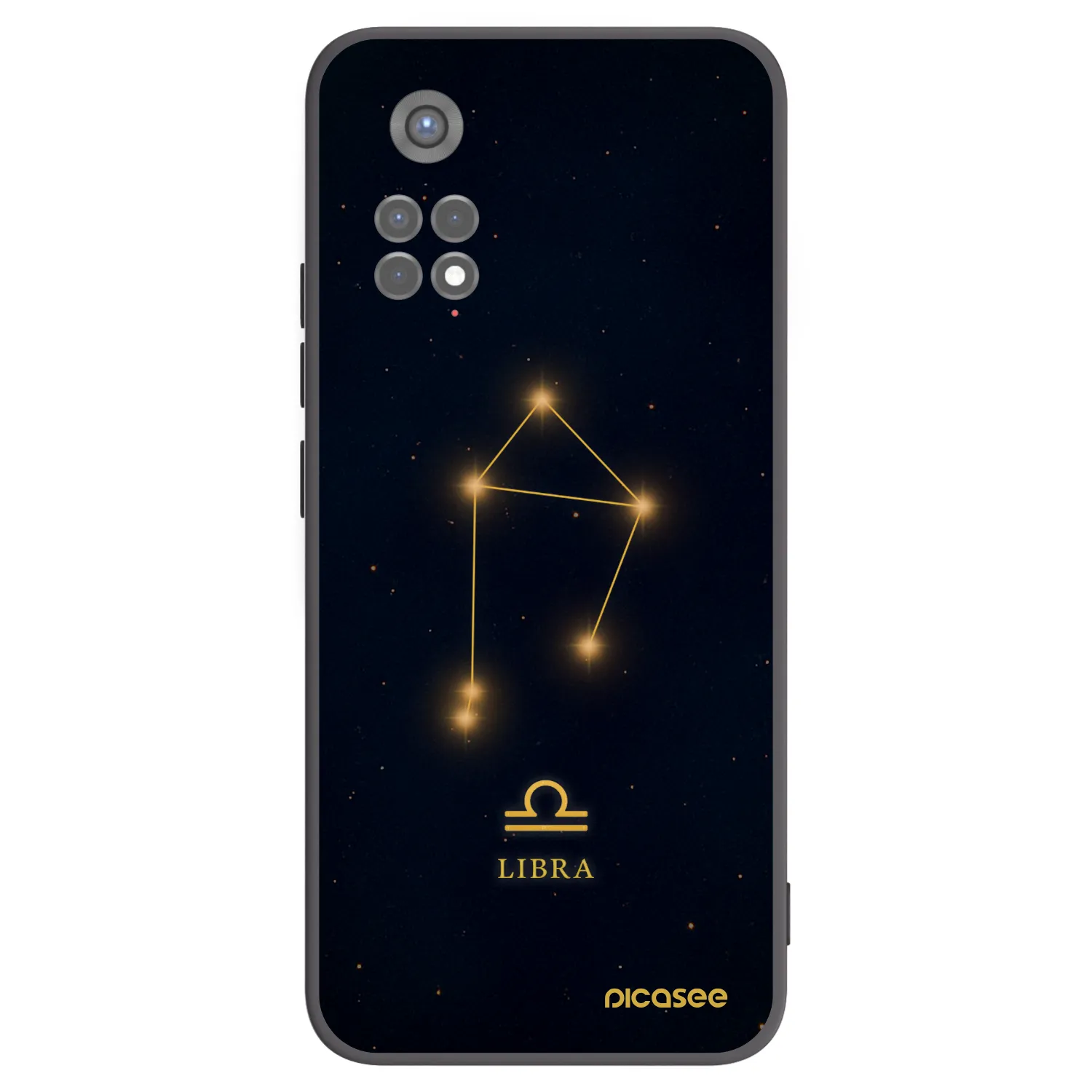 Picasee silikonowe czarne etui na Xiaomi Redmi Note 11S 5G - LIBRA