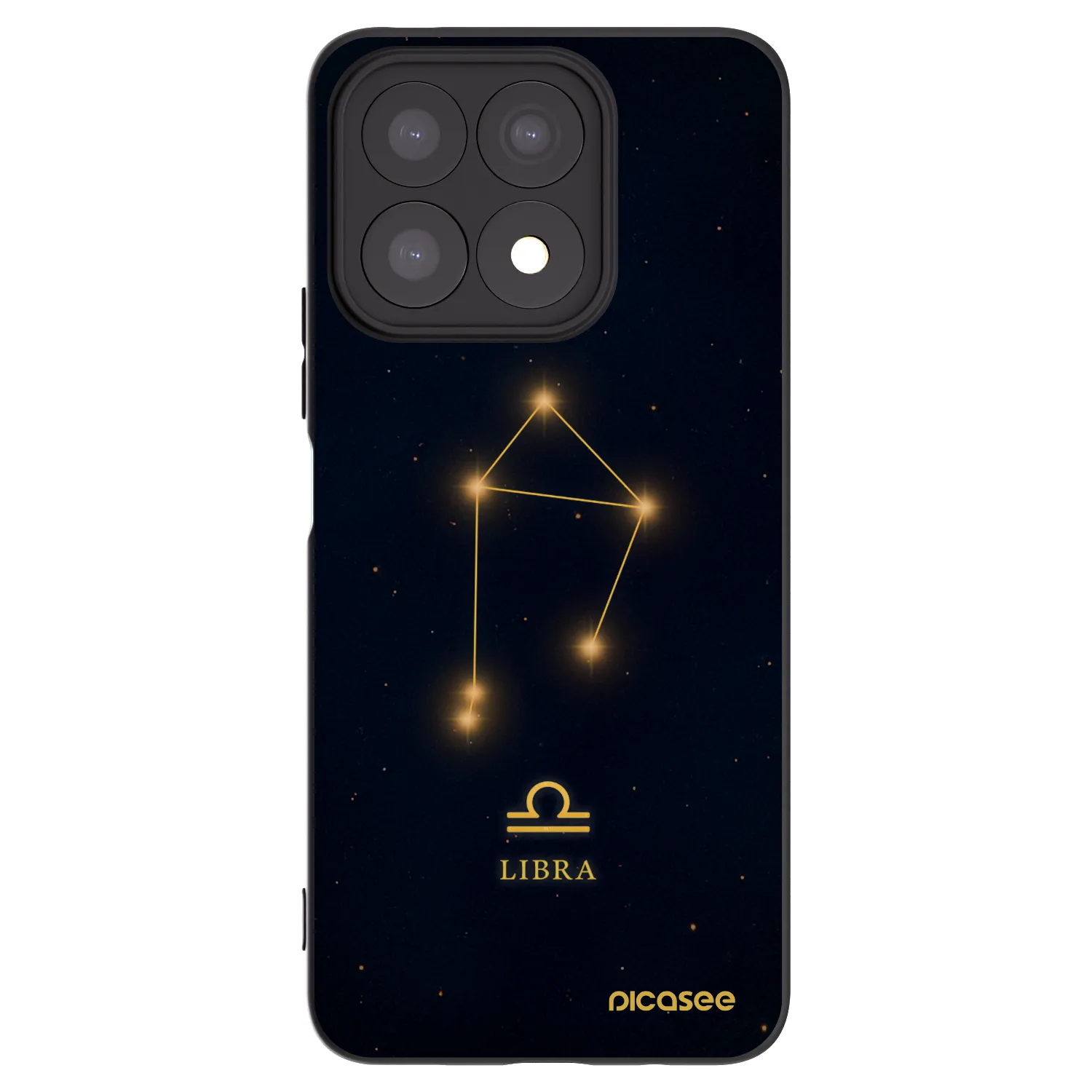 Picasee silikonowe czarne etui na Honor X8a - LIBRA