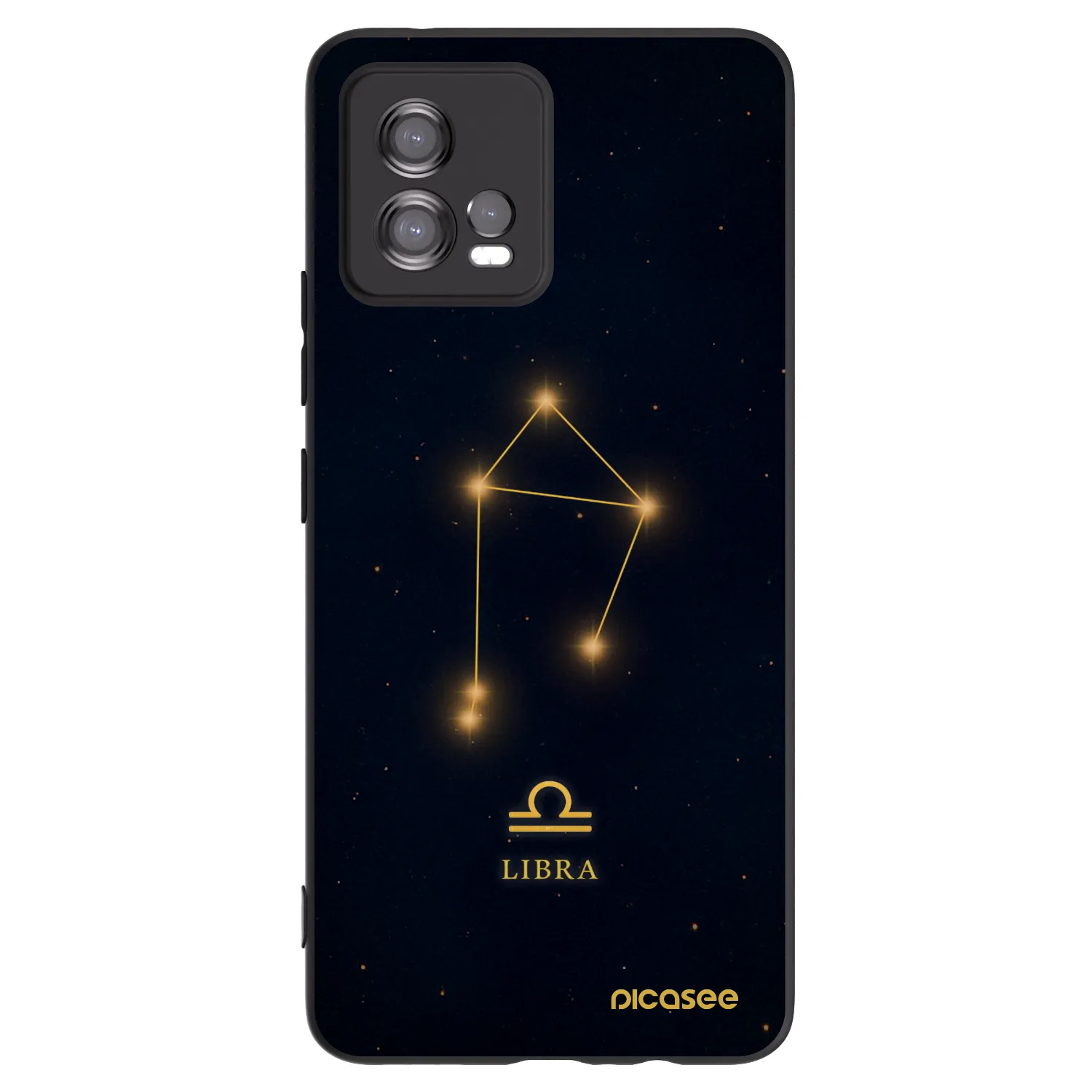 Picasee silikonowe czarne etui na Motorola Moto G72 - LIBRA