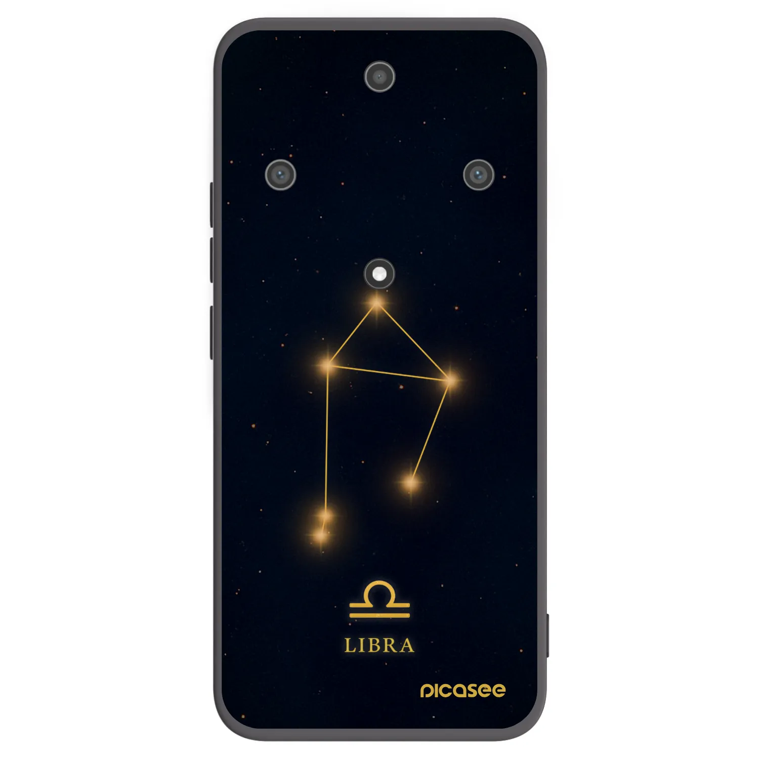 Picasee silikonowe czarne etui na Honor Magic5 Lite 5G - LIBRA