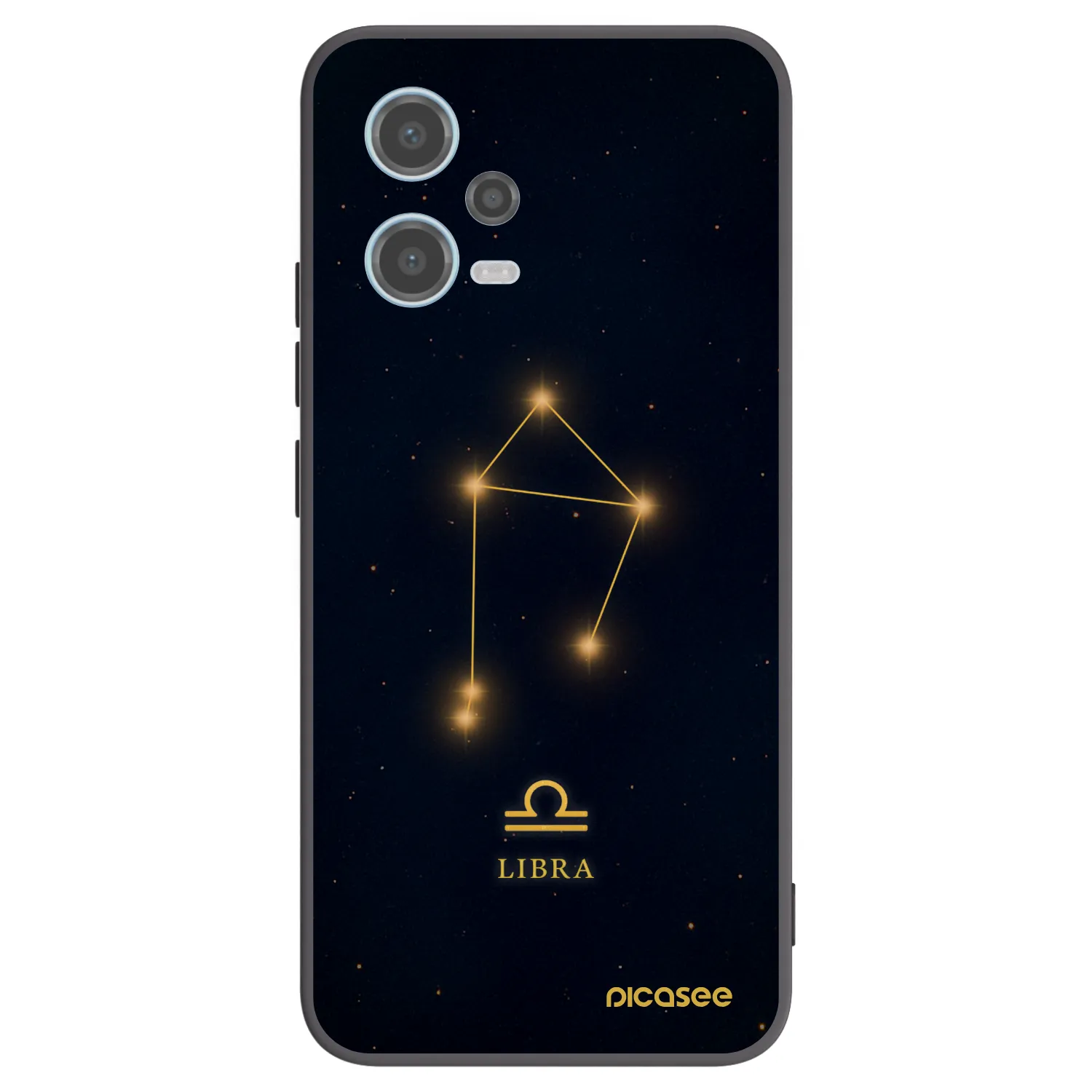 Picasee silikonowe czarne etui na Xiaomi Redmi Note 12 5G - LIBRA