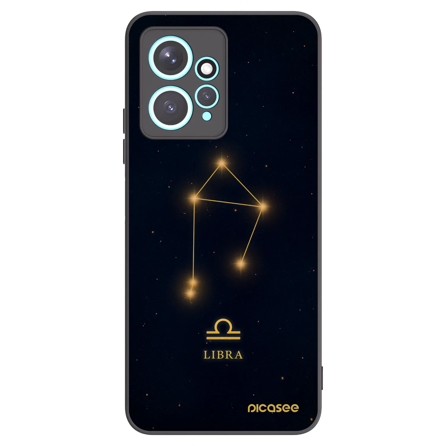 Picasee silikonowe czarne etui na Xiaomi Redmi Note 12 4G - LIBRA