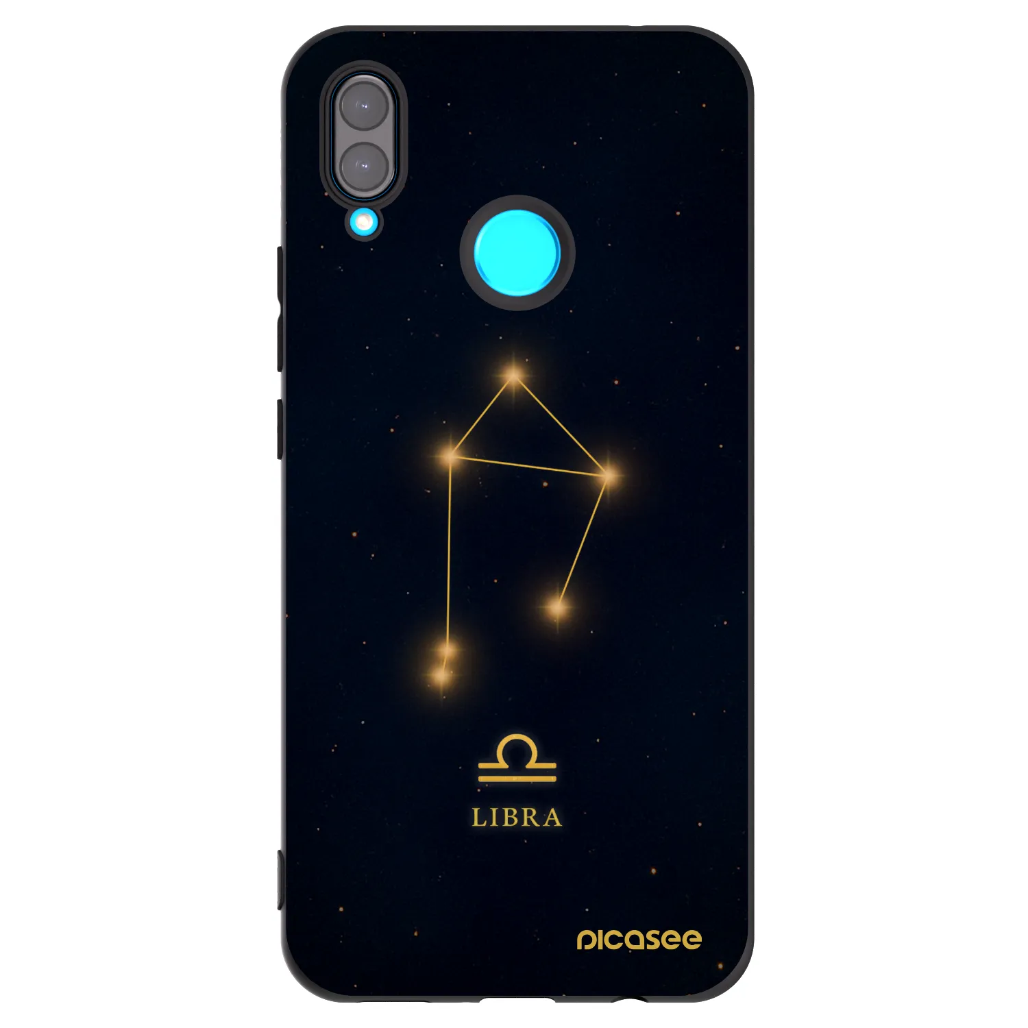 Picasee silikonowe czarne etui na Huawei Nova 3i - LIBRA