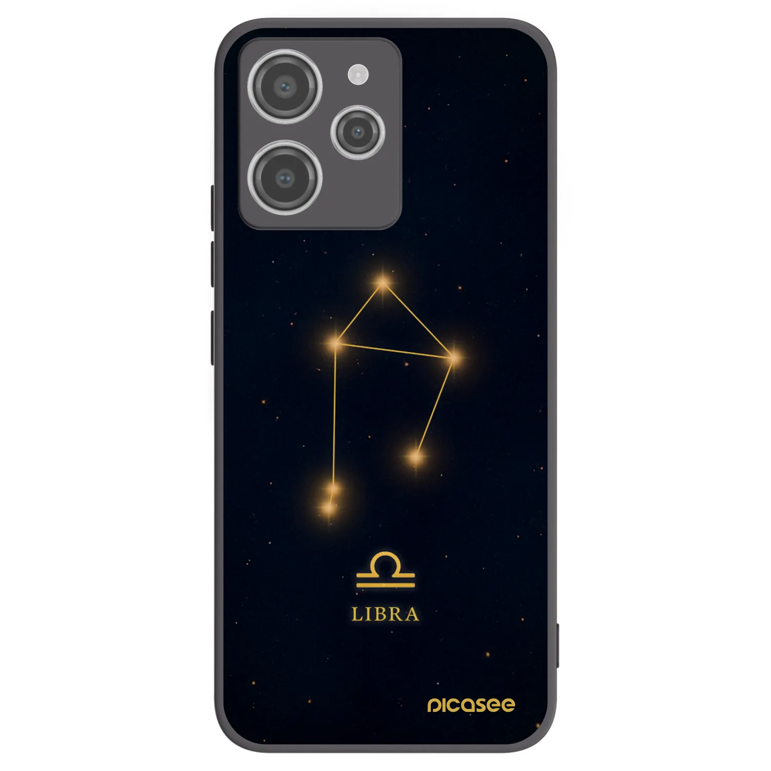 Picasee silikonowe czarne etui na Xiaomi Redmi 12 4G - LIBRA