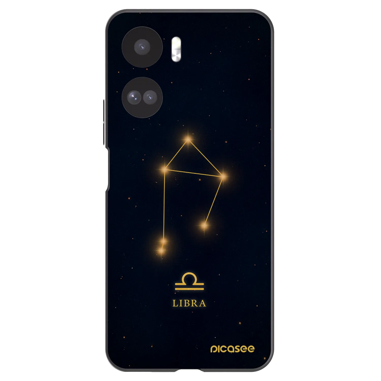Picasee silikonowe czarne etui na Honor 90 Lite 5G - LIBRA