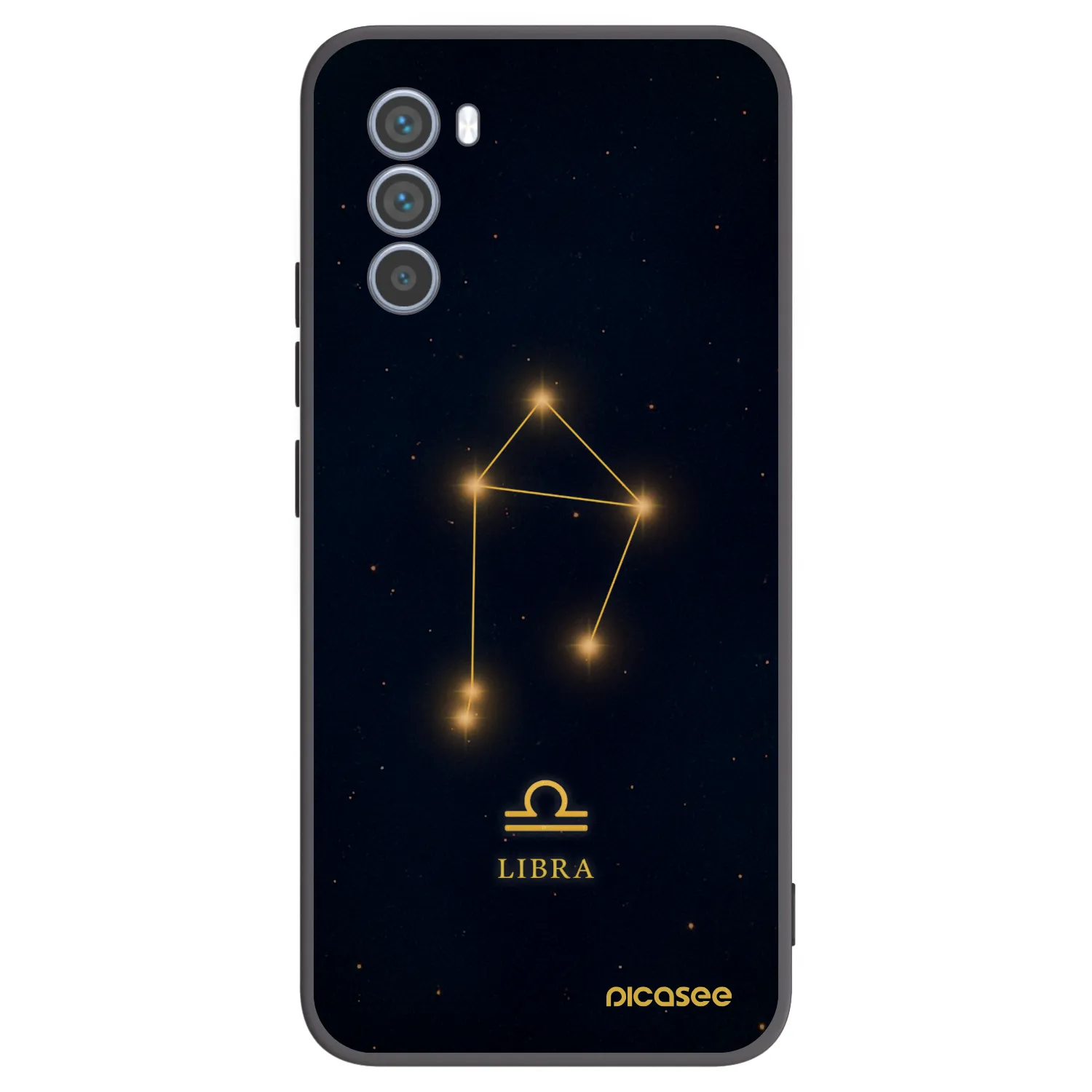 Picasee silikonowe czarne etui na Motorola Moto G62 - LIBRA