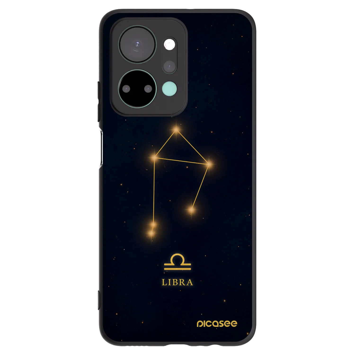 Picasee silikonowe czarne etui na Honor X7a - LIBRA