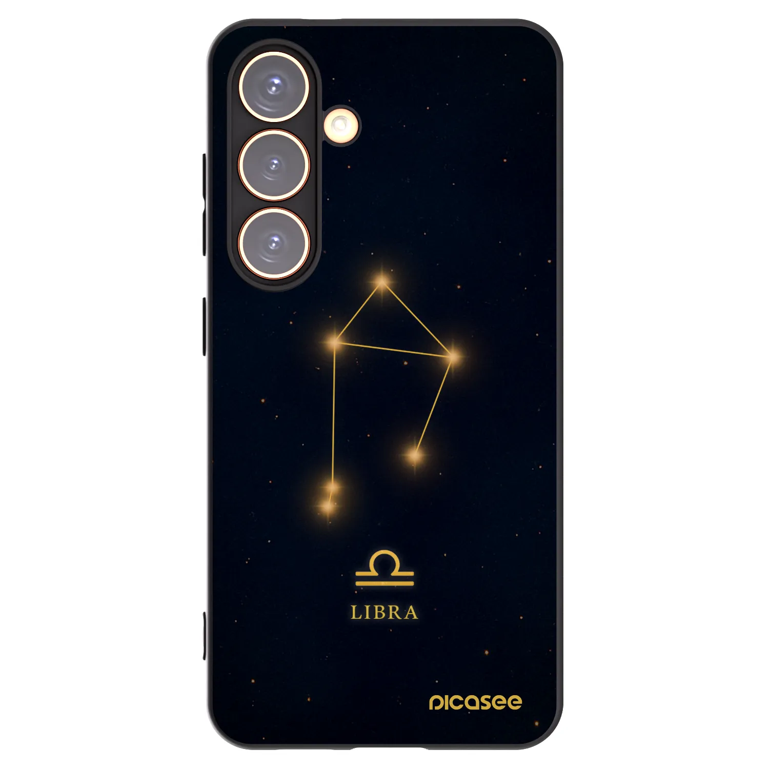 Picasee silikonowe czarne etui na Samsung Galaxy S24 S921B 5G - LIBRA