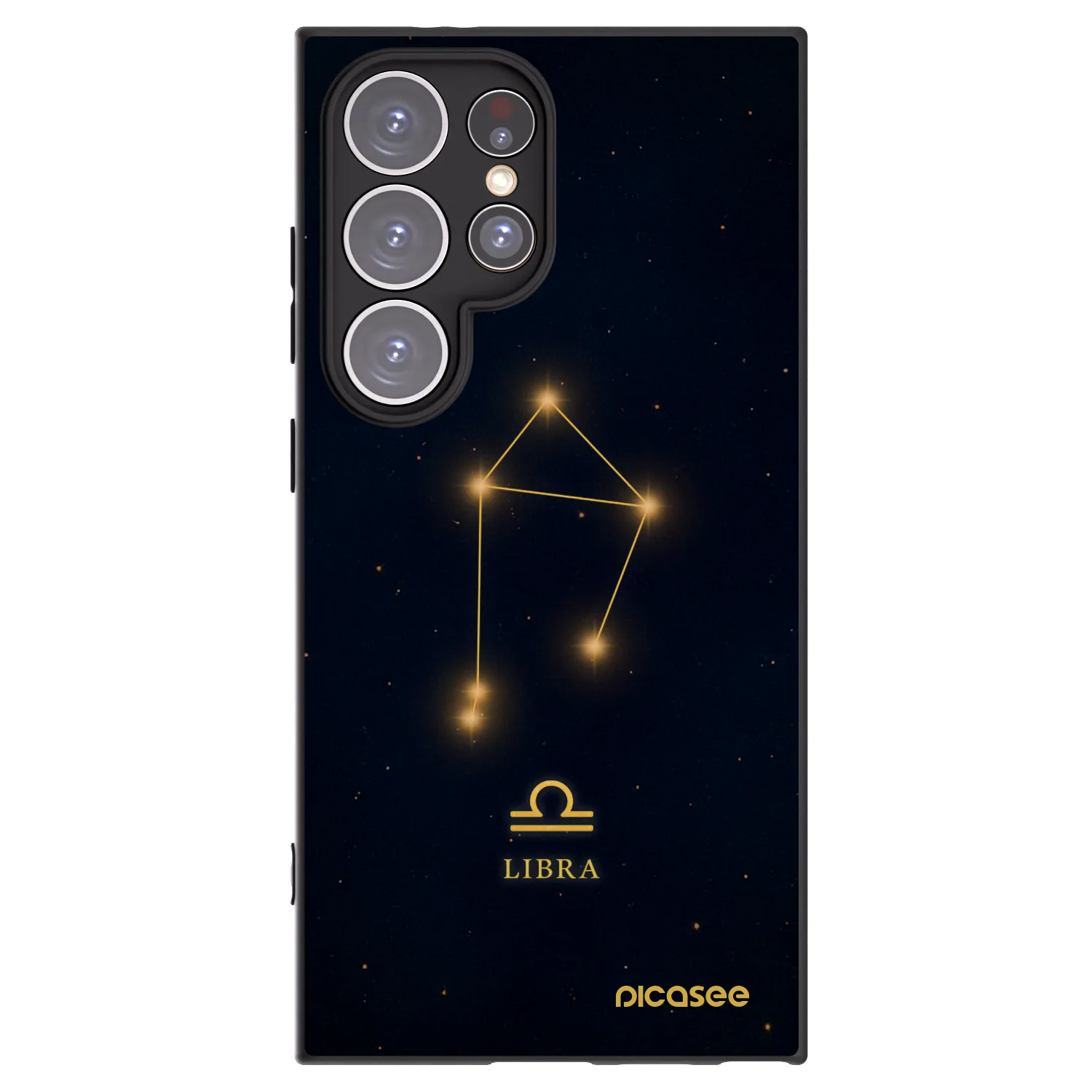 Picasee silikonowe czarne etui na Samsung Galaxy S24 Ultra S928B 5G - LIBRA